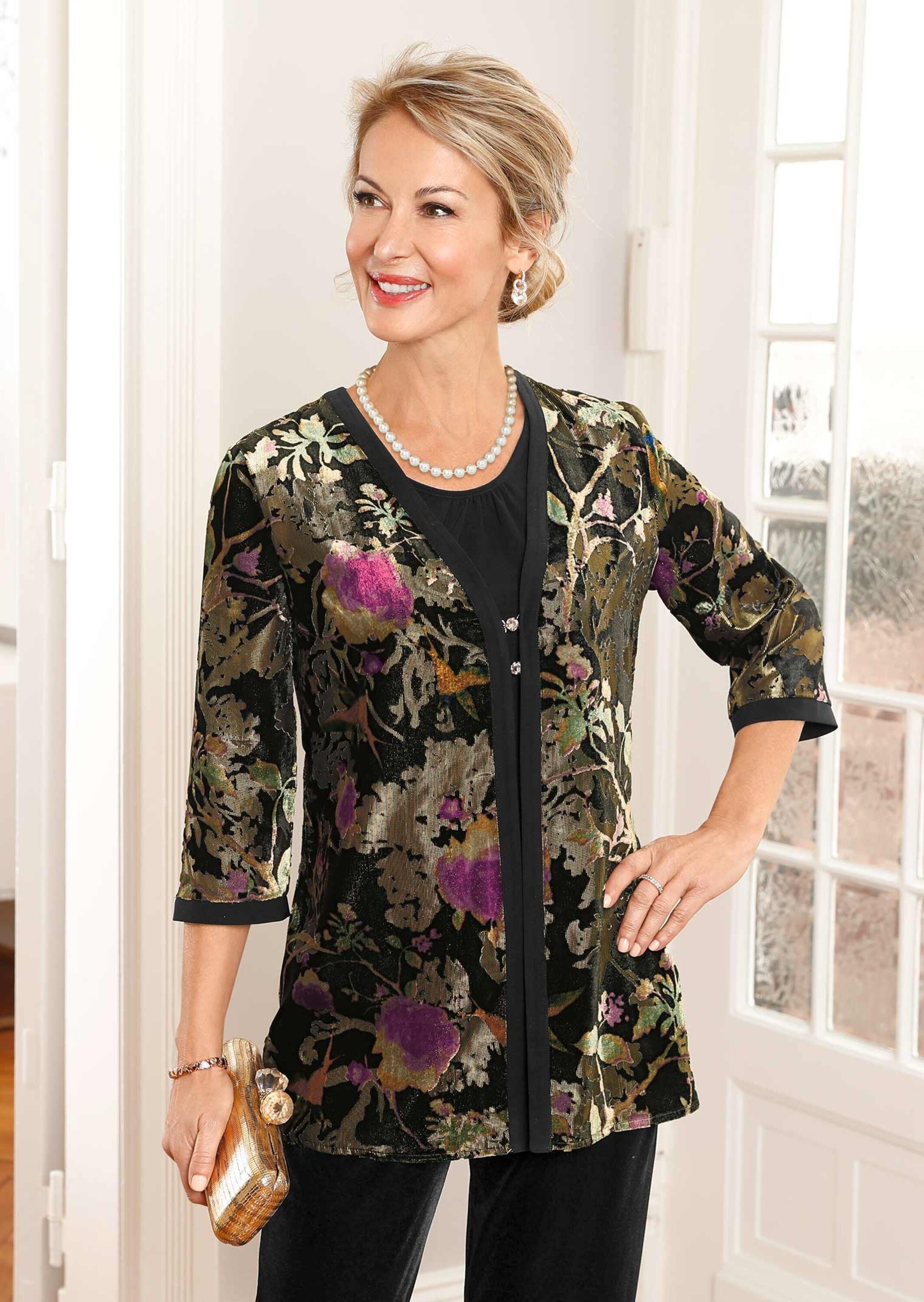 GOLDNER Jackenblazer "Exquisites Samtausbrennerjäckchen" Herrlich leicht un günstig online kaufen