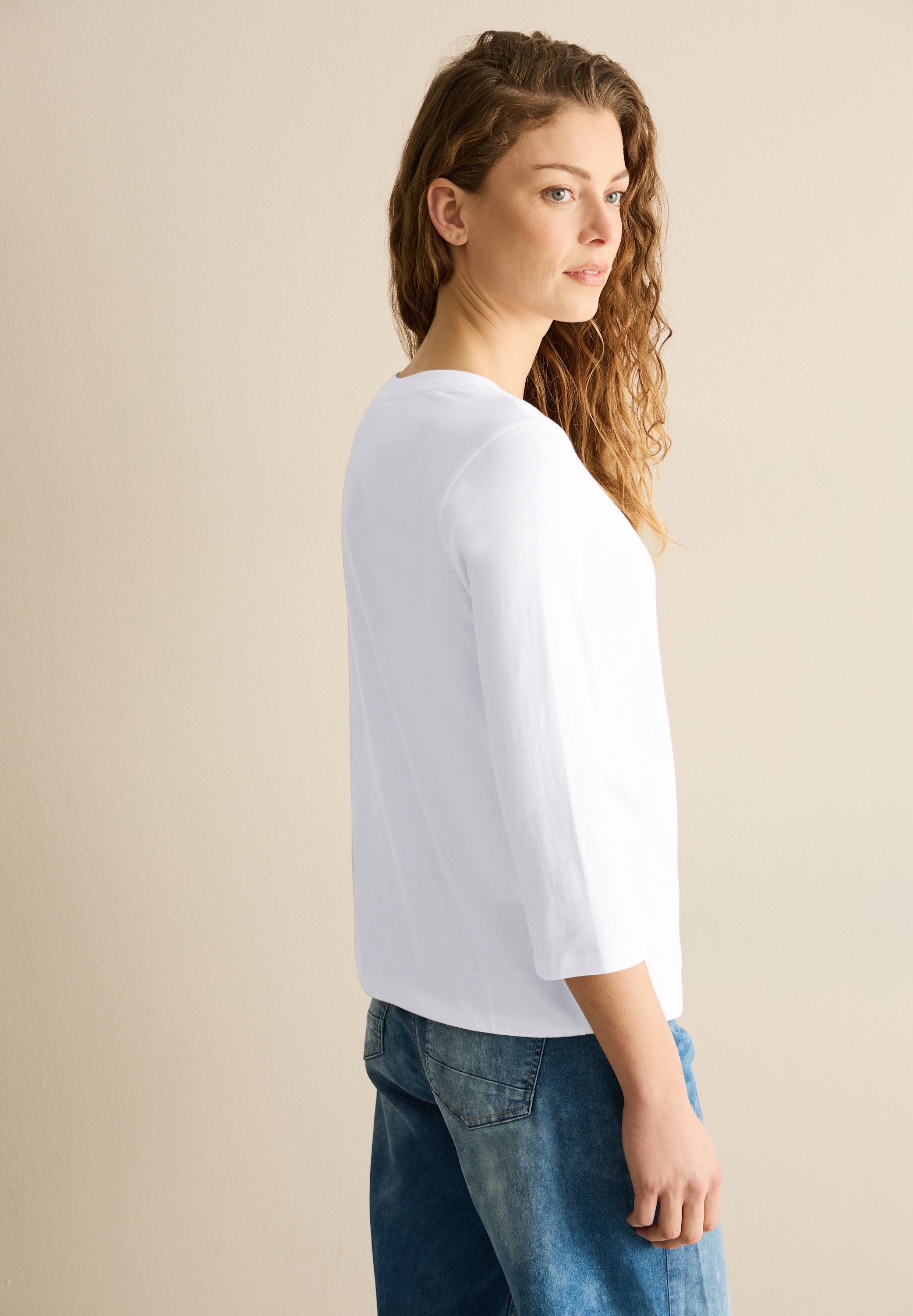 Cecil 3/4-Arm-Shirt, aus reiner Baumwolle