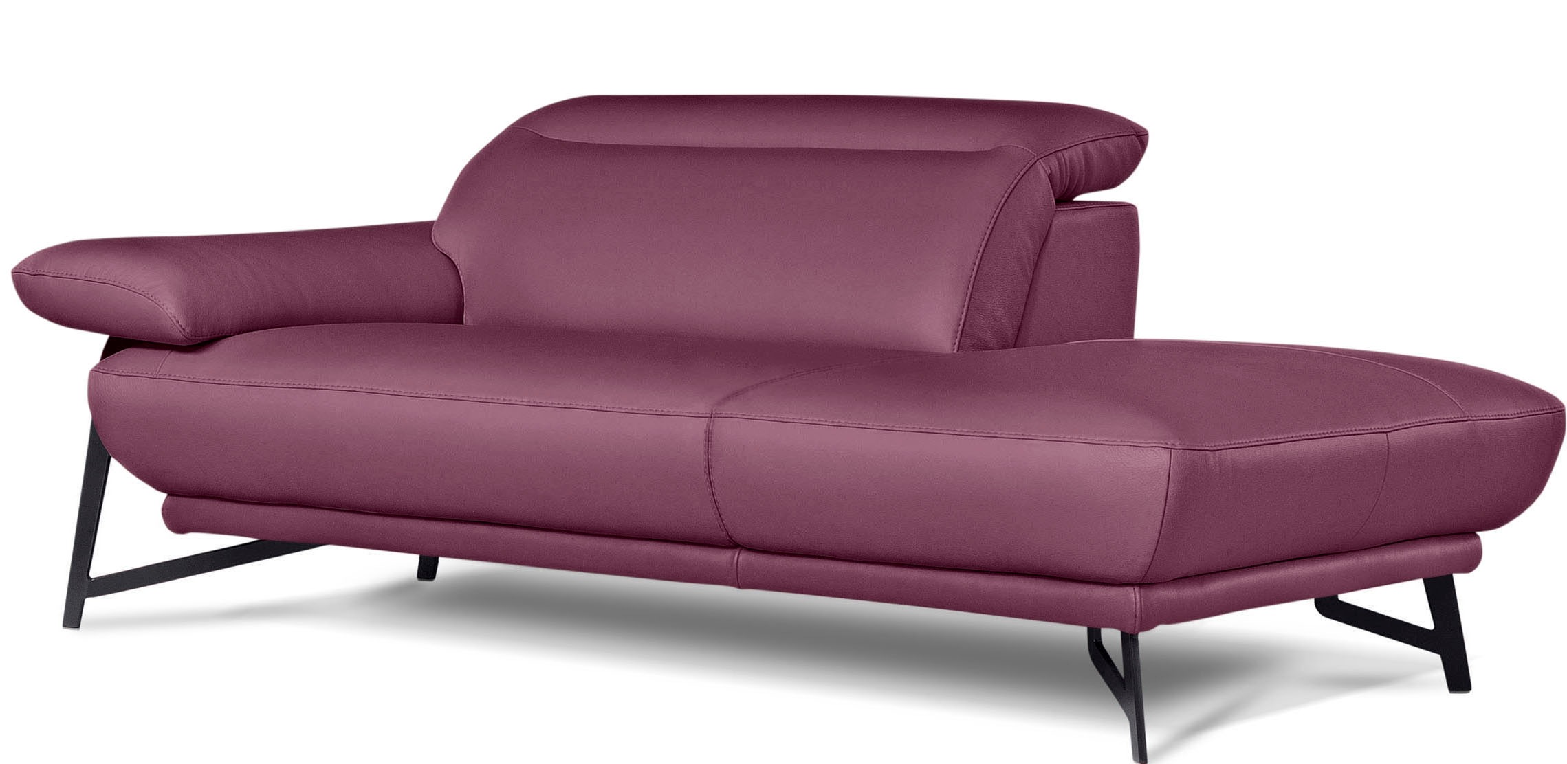 Egoitaliano Polstergarnitur »Anais, Design mit hohem Sitzkomfort für mehr Bequemlichkeit«, Set: bestehend aus Sofa und Ottomane, inkl. Kopfteilverstellung