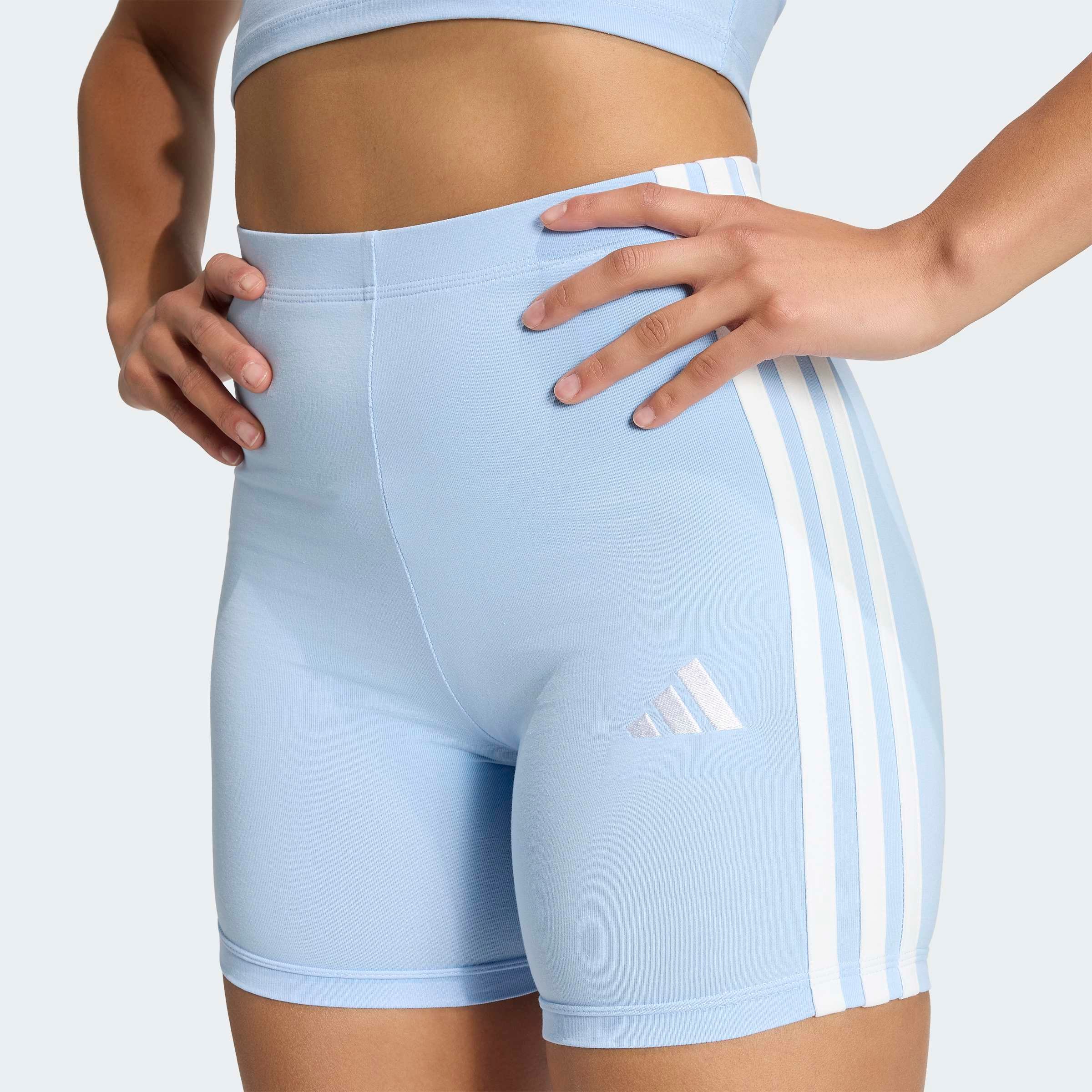adidas Sportswear Trainingstights »ESSENTIALS 3-STREIFEN HIGH WAISTED KURZE LEGGINGS«  kurze Leggings, mittelhoher Bund, flacher, elastischer Bund