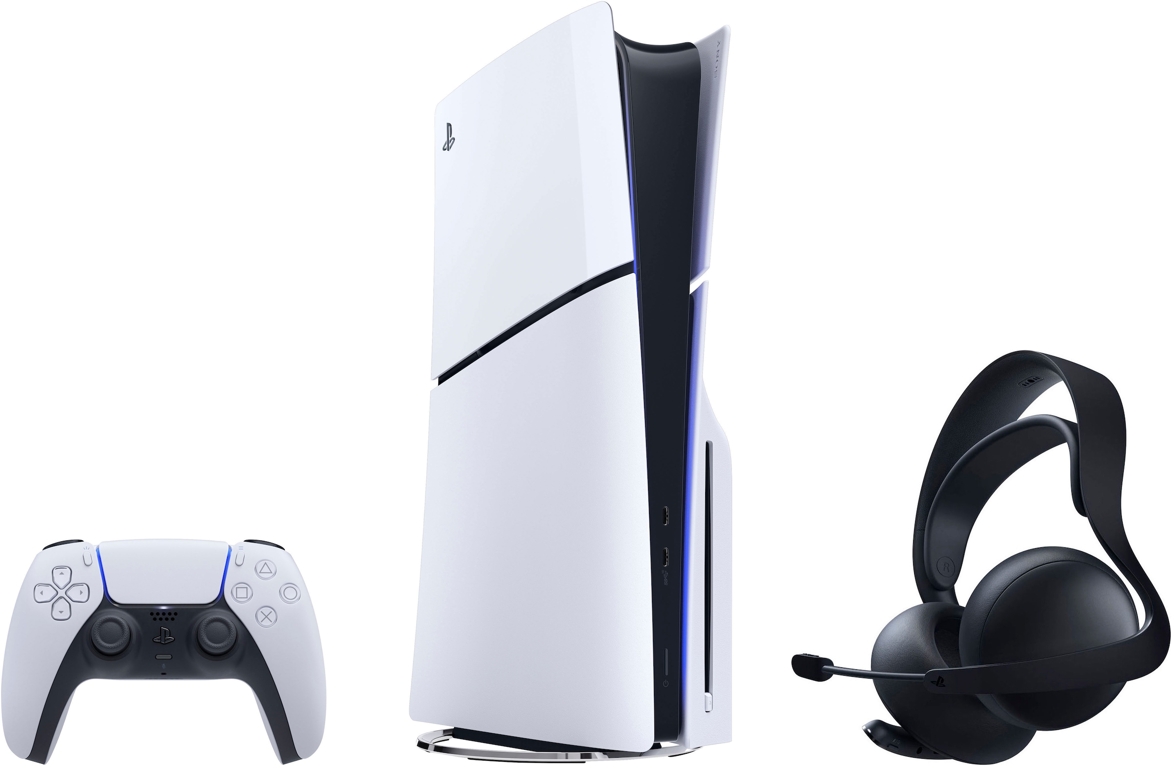PlayStation 5 Konsolen-Set »PS5 Disk Edition (Slim) + Pulse Elite Gaming-Headset«, PlayStation 5 Disc Edition + PULSE Elite Headset