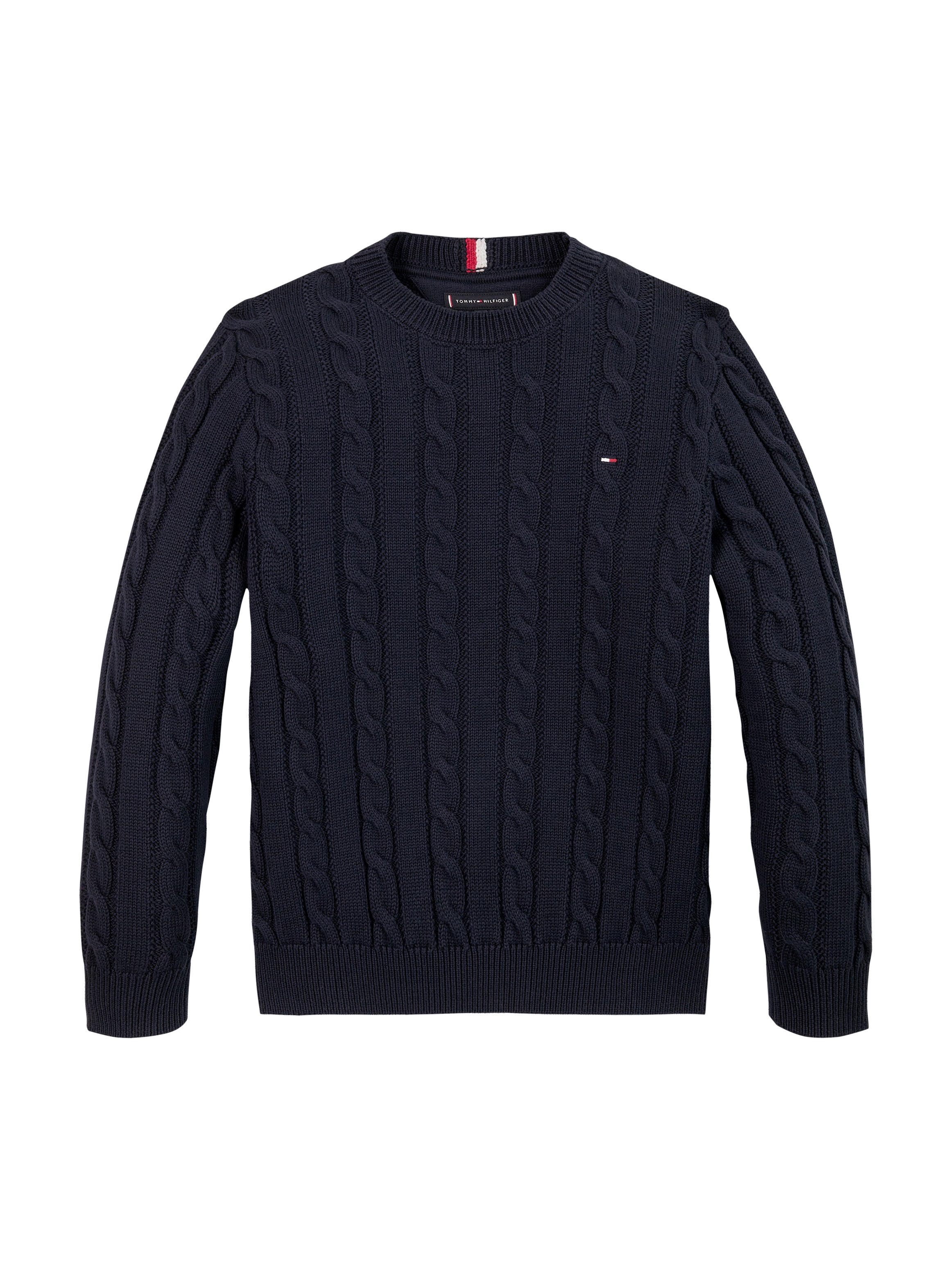 Tommy Hilfiger Strickpullover »ESSENTIAL REG CABLE SWEATER«, mit Zopfmuster