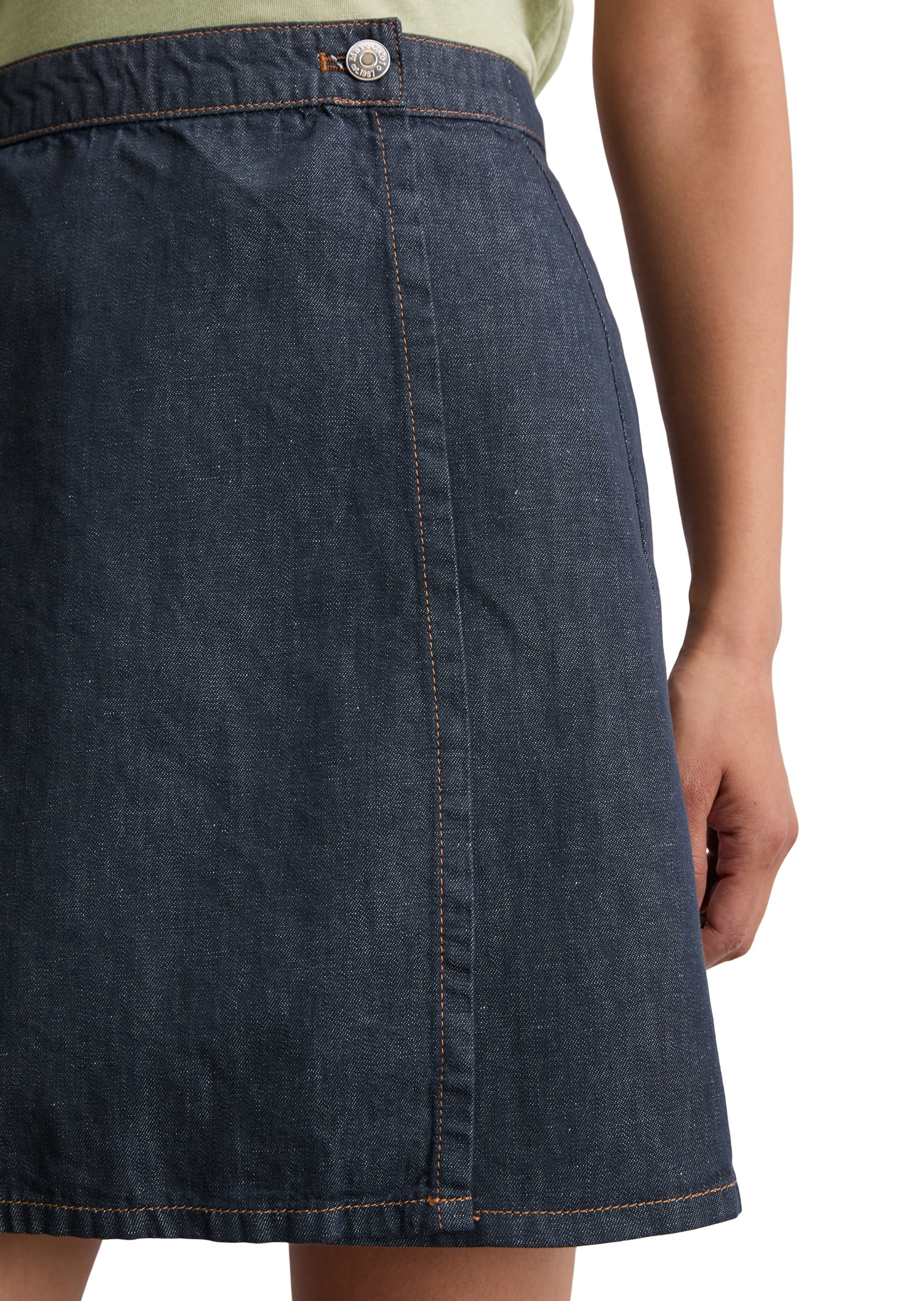 Marc O'Polo Jeansrock »aus Baumwolle-Leinen-Mix«