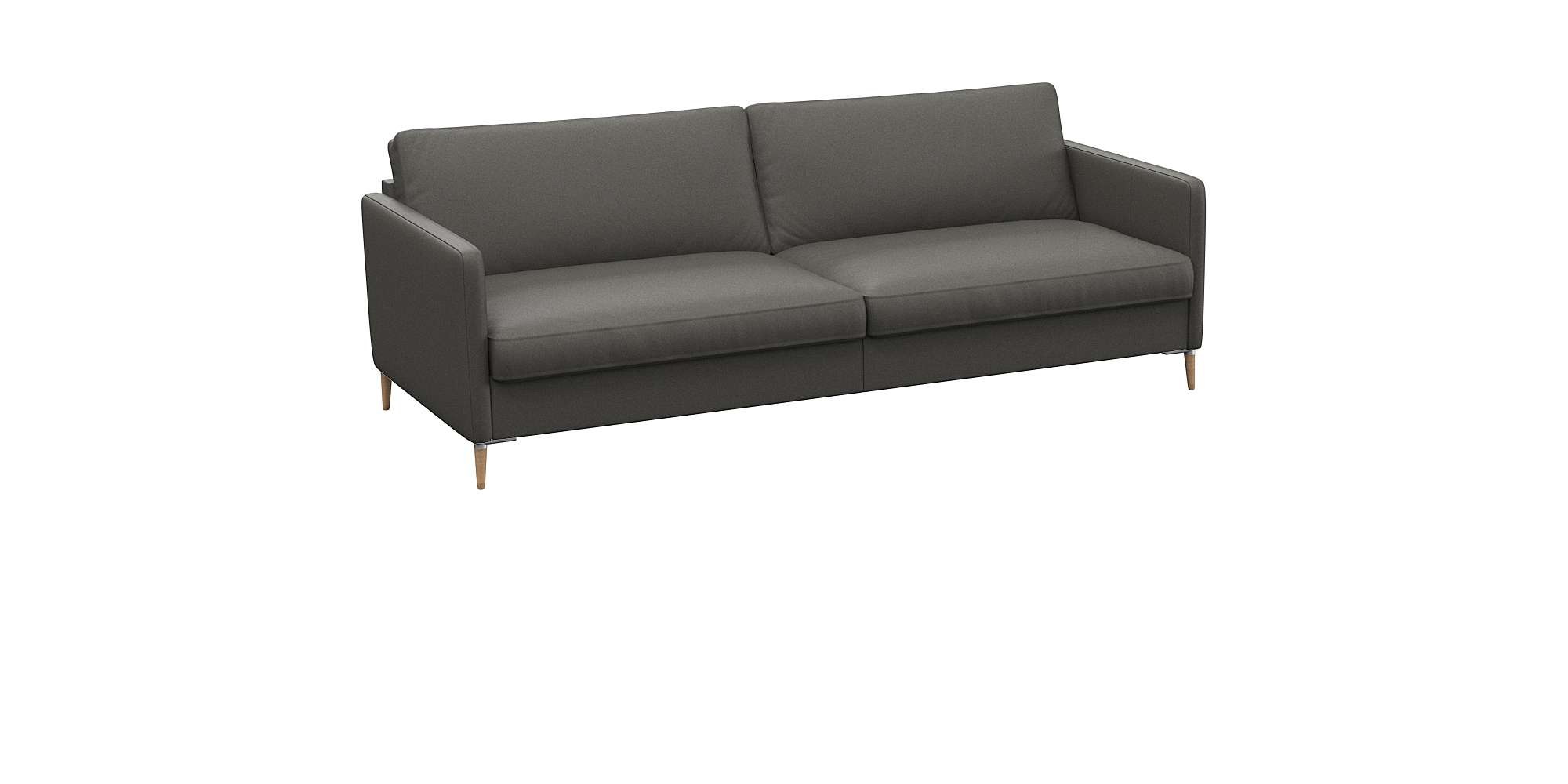 FLEXLUX 3-Sitzer »Fiore, super Sitzkomfort durch Kaltschaum im Sitz«, schmale Armlehnen, Füße Alu+ Eiche