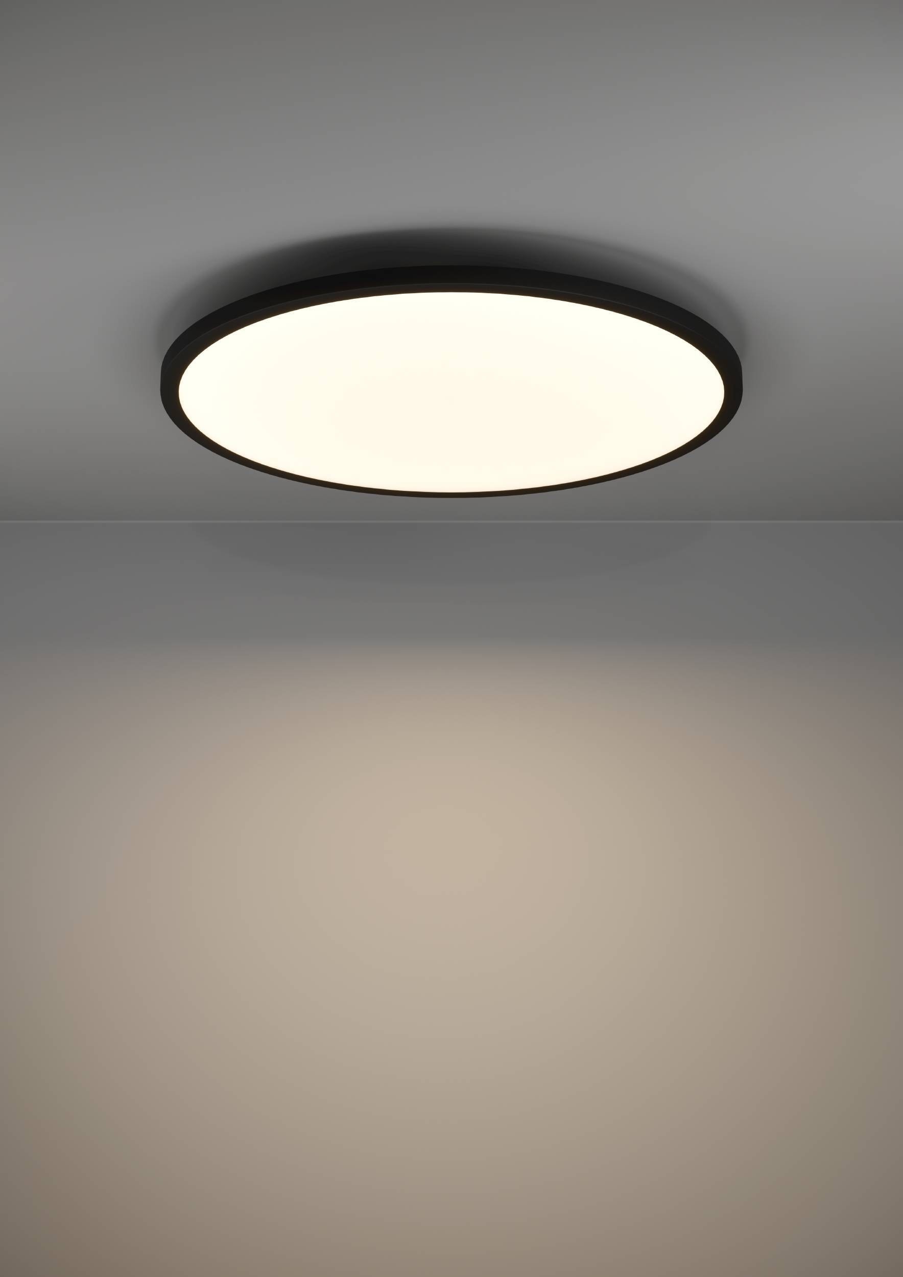 EGLO Deckenleuchte »Sarsina-Z Deckenlampe, ZigBee 3.0, Deckenlampe, Metall, Flurlampe« LED-Modul 1 Stk. Kaltweiß | Neutralweiß | Warmweiß Wand-/Deckenleuchte - H5,2 x Ø60 cm - schwarz - 41W inkl.