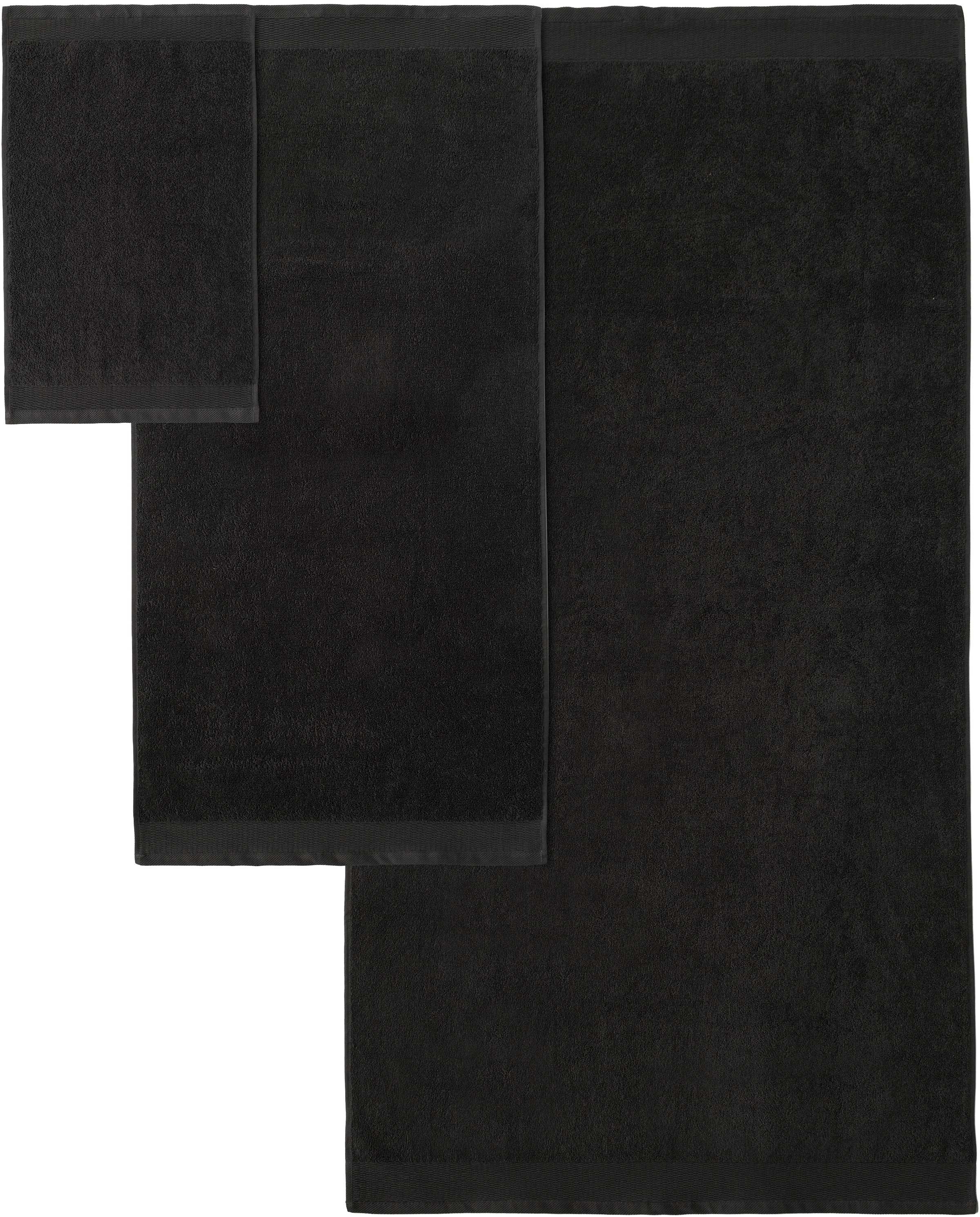 OTTO home Handtuch Set »Fenya, flauschig und weich, Premium Handtücher, 550 gr/m²« Set 6 Stk. Walkfrottier mit Bordüre, Set, 100% Baumwolle, Hotel-Qualität, 5 Jahre Garantie