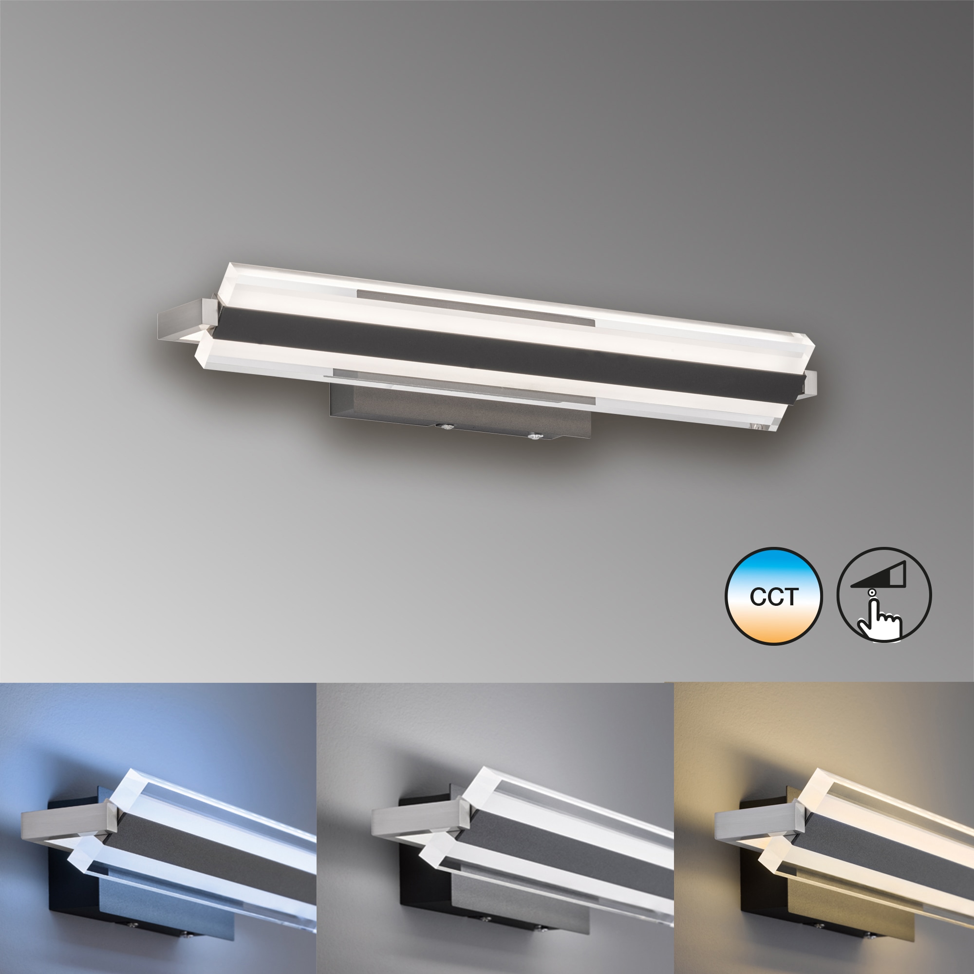 FISCHER & HONSEL LED Wandleuchte »Paros TW«, 1 flammig, Leuchtmittel LED-Modul | LED fest integriert, Tunable White Technologie Farbtemperaturen von 2700/3350/4000K