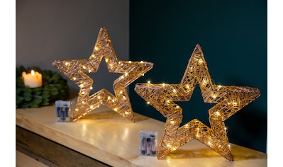 LED Stern »Weihnachtsstern, Weihnachtsdeko«, 60 flammig-flammig, stromsparende LED