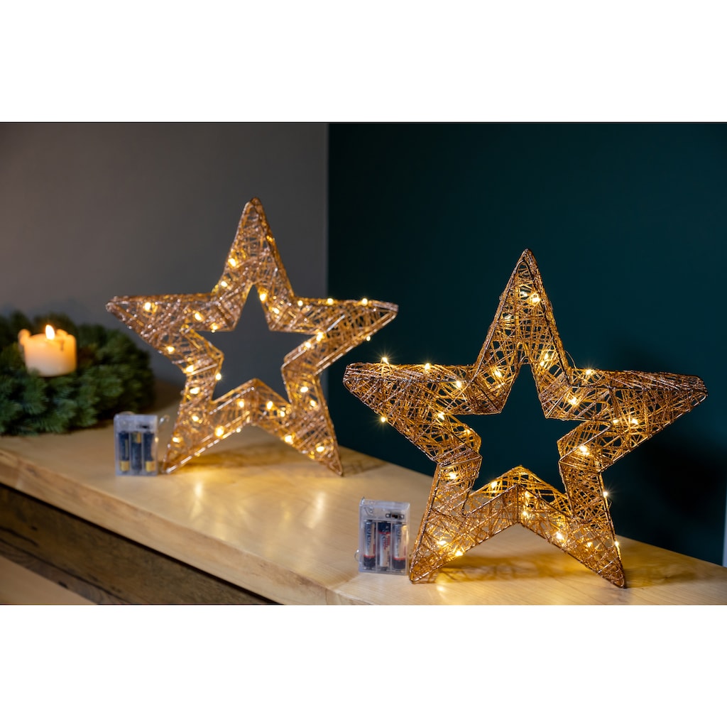 Star-Max LED Stern »Weihnachtsstern, Weihnachtsdeko«, 60 flammig-flammig, stromsparende LED