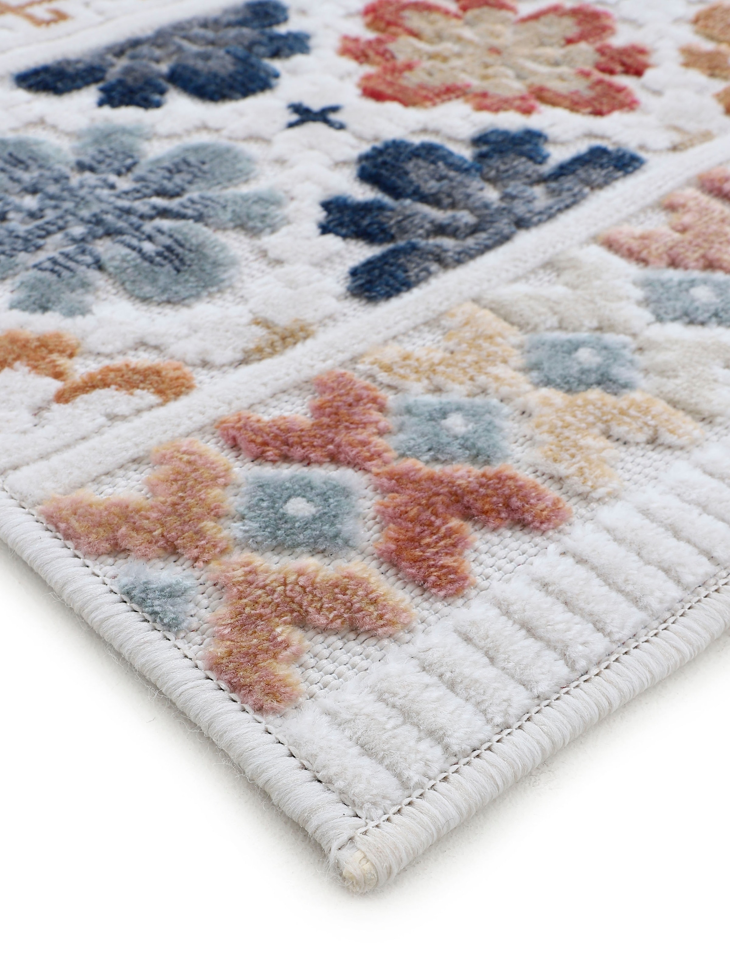 Palmenblätter, 103«, robustes Motiv- Floral Effekt carpetfine kaufen »Deja Hoch-Tief Flachgewebe, BAUR | rechteckig, Teppich