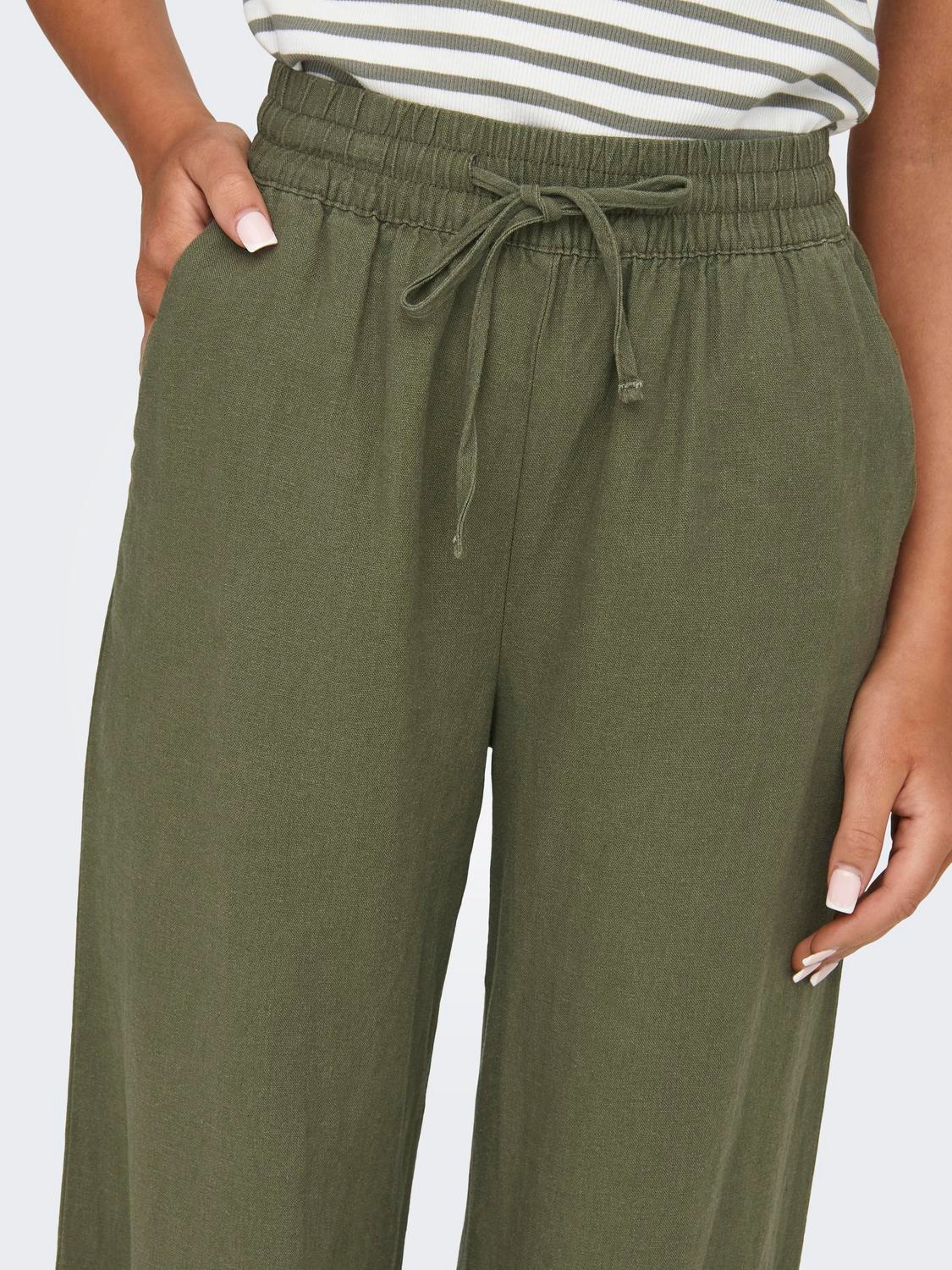 JDY Leinenhose »JDYSAY LINEN HW WIDE PANT WVN NOOS«