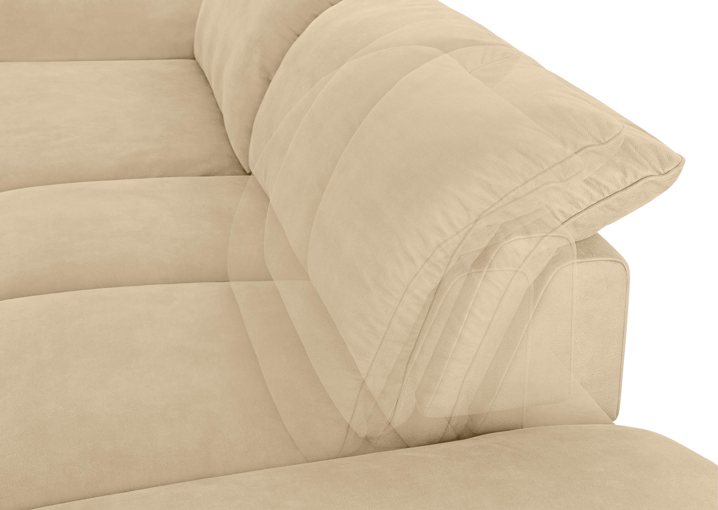 W.SCHILLIG Ecksofa »enjoy&MORE, Designsofa, elegant und bequem, L-Form«, mit Sitztiefenverstellung, Füße Chrom glänzend, Breite 310 cm