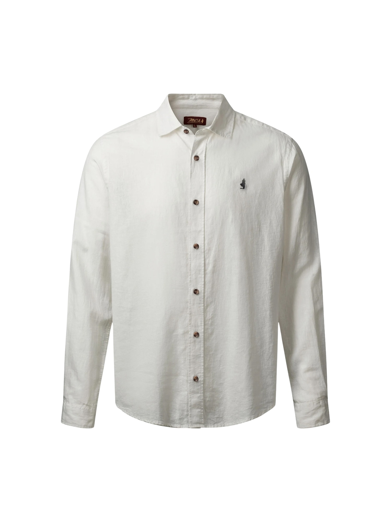 Langarmhemd MCS "MCS shirt MCGrand Prairie", Herren, Gr. XXL, Normalgrößen, weiß, Obermaterial: 55% Leinen, 45% Baumwolle, Hemden