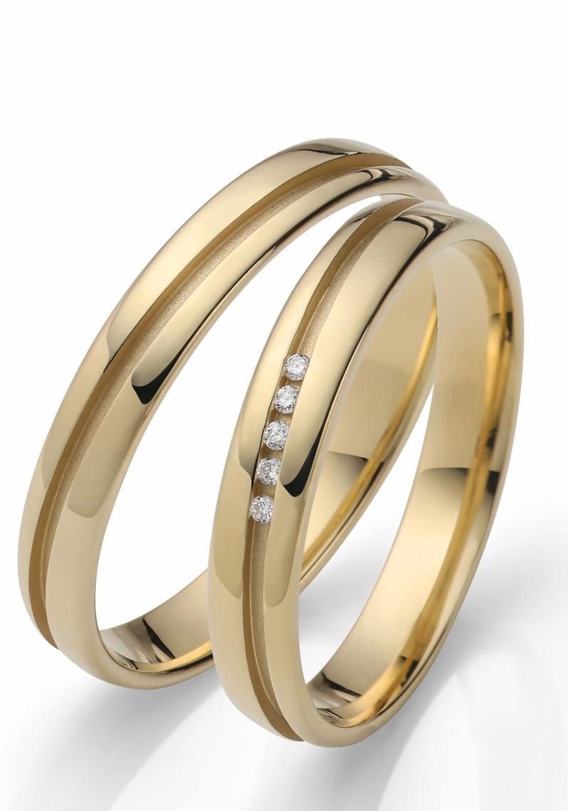 Firetti Trauring »Schmuck Geschenk Gold 375 Hochzeit Ehering "LIEBE"«, Made in Germany, wahlweise mit oder ohne Brillanten