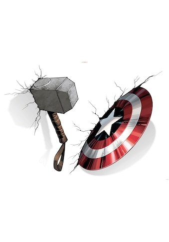 Komar Wandtattoo »Avengers Hammer & Shield« ...