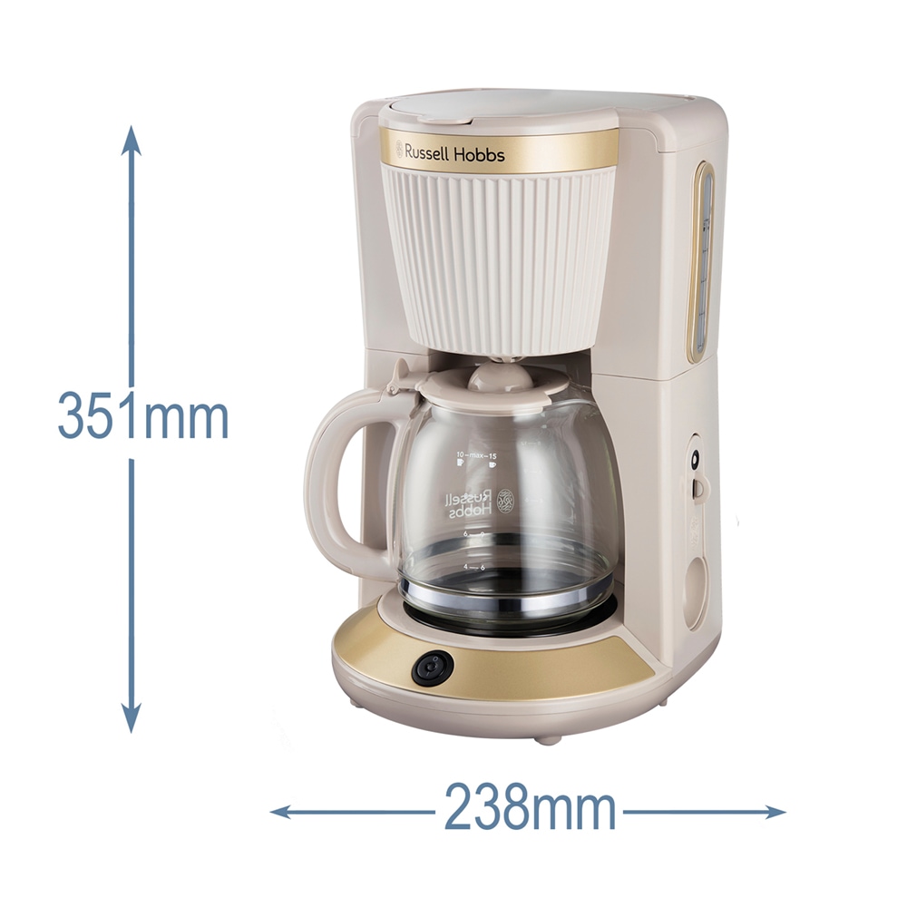 RUSSELL HOBBS Filterkaffeemaschine »Stone 26781-56« 1,25 l Kaffeekanne 1,25l Glaskanne, Warmhaltefunktion, WhilTech-Brühtechnologie