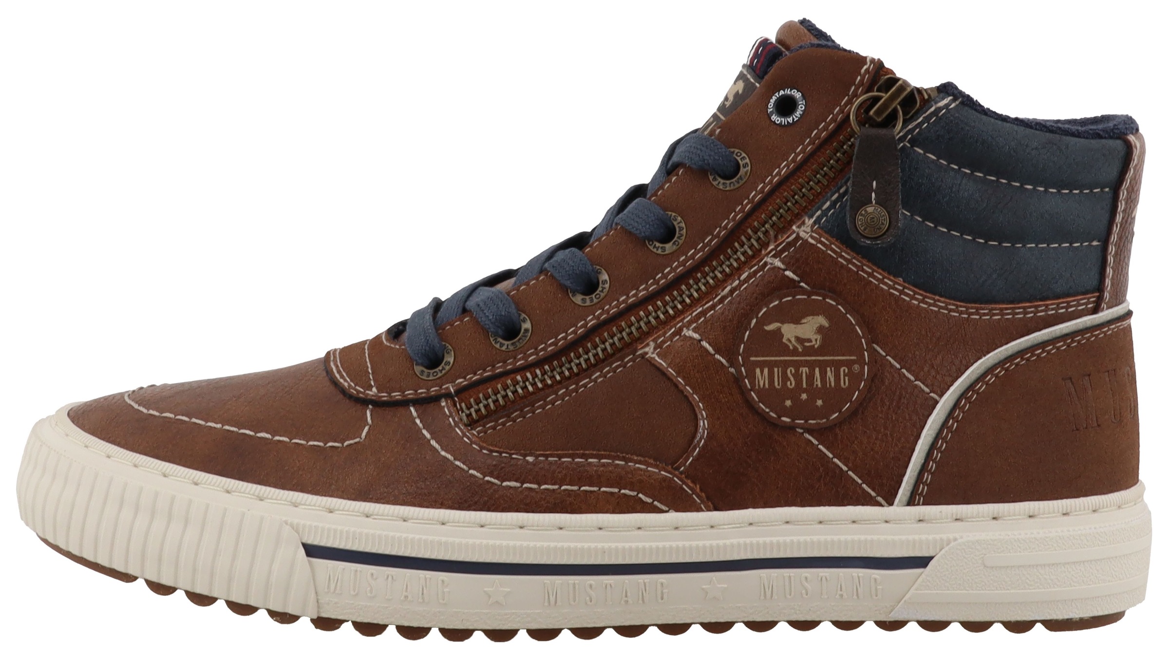 Mustang Shoes Sneaker »Masha«  High Top Sneaker, Schnürboots mit Reißverschluss