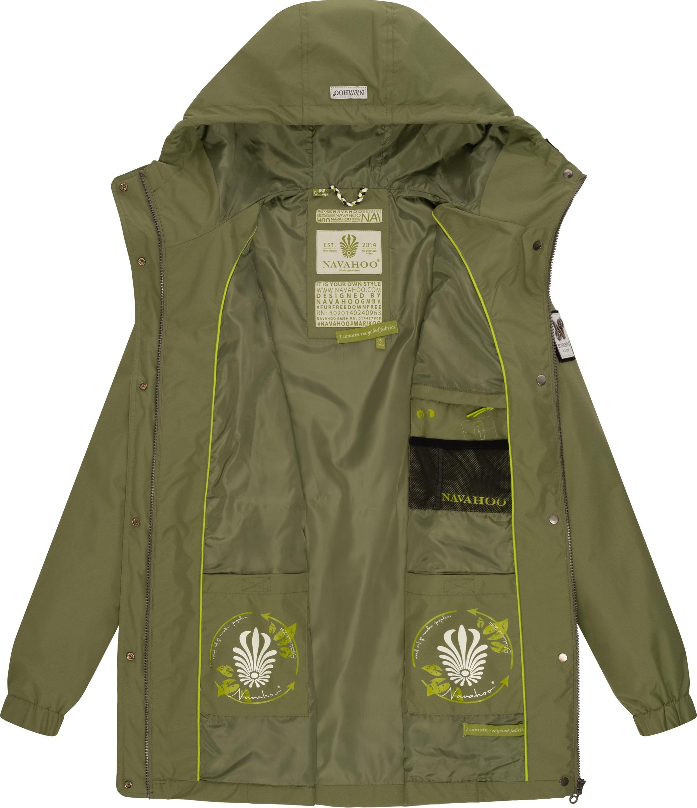 Navahoo Outdoorjacke »Neophee«, mit Kapuze, Damen Übergangs Parka aus recycelten Materialien