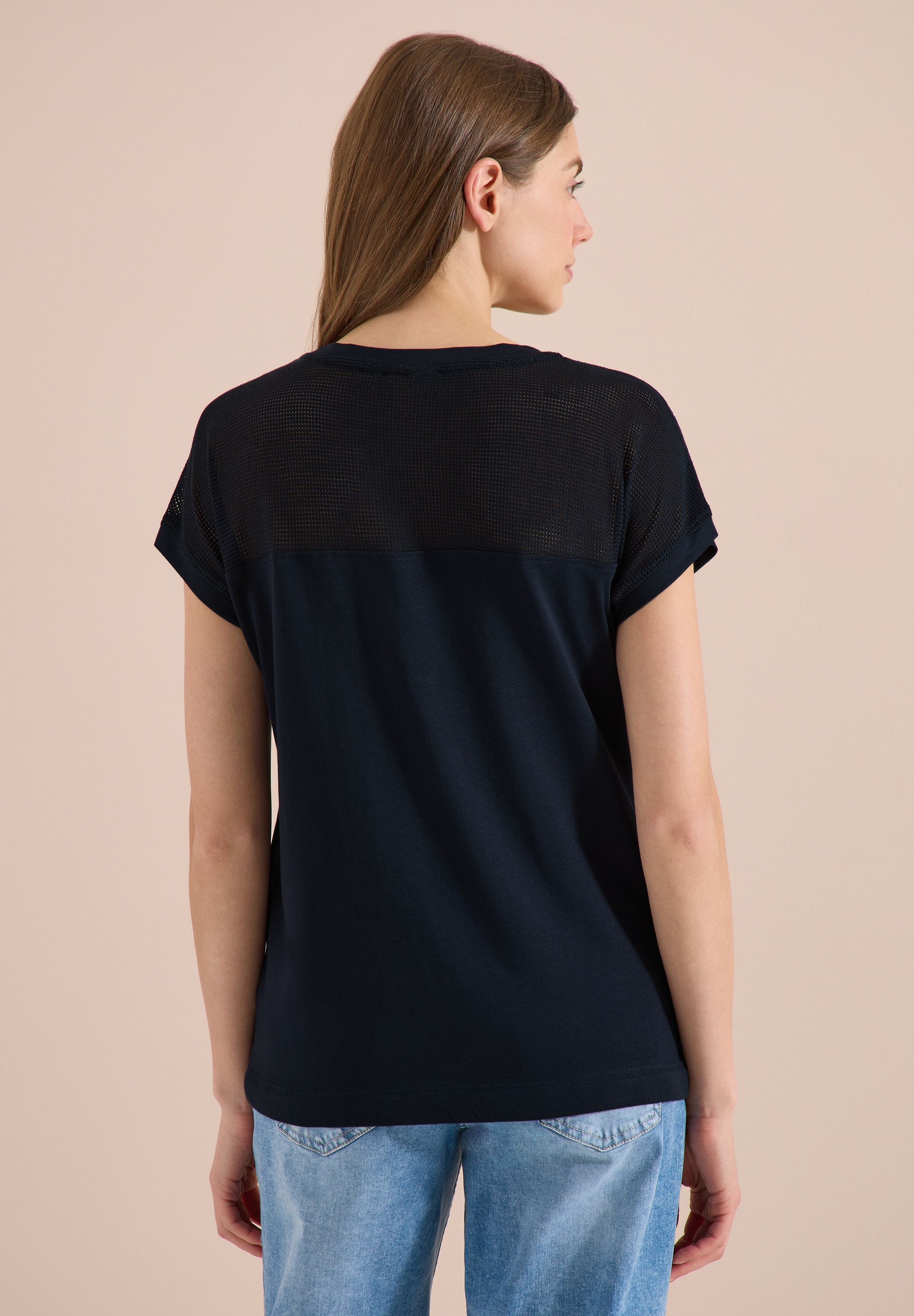 Cecil T-Shirt mit U-Boot-Ausschnitt