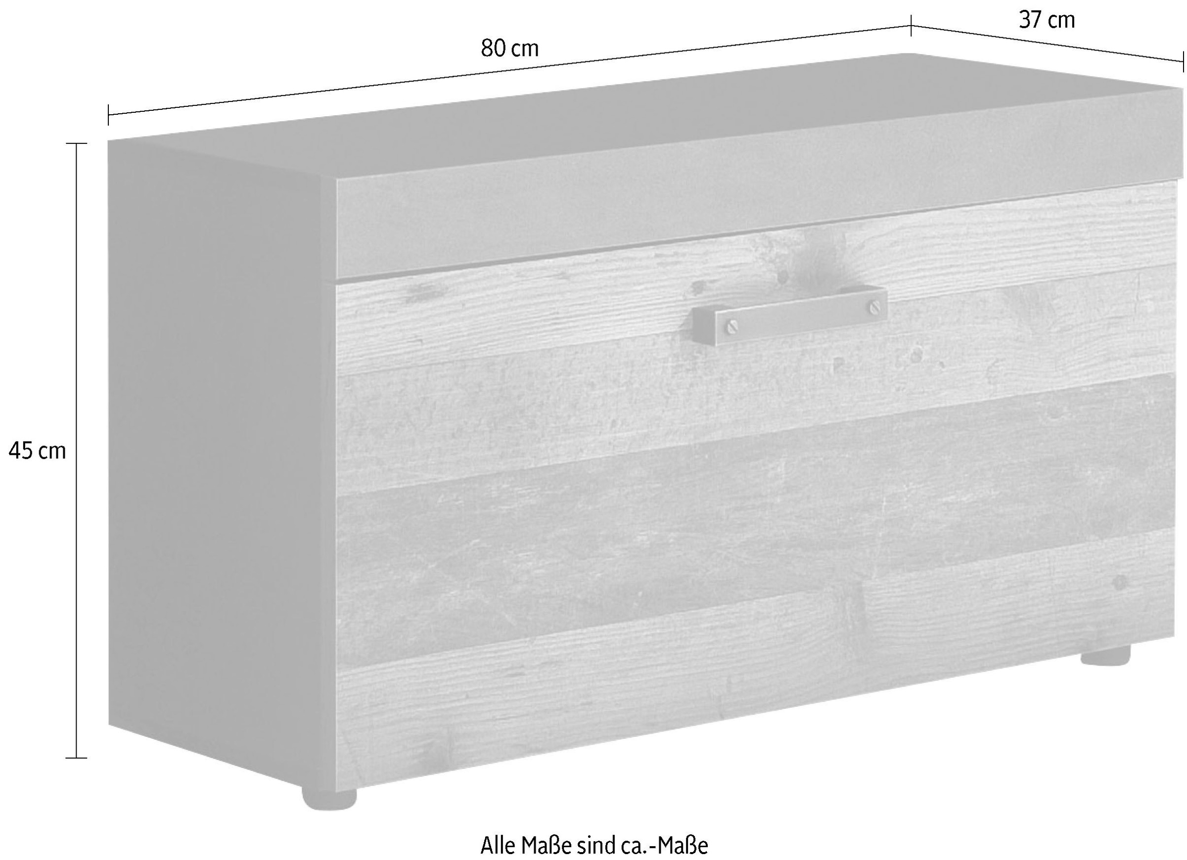 Home affaire Sitzbank »Ilana« Sitzbank mit Klappe & Stauraum - (B/T/H) 80/37/45 cm