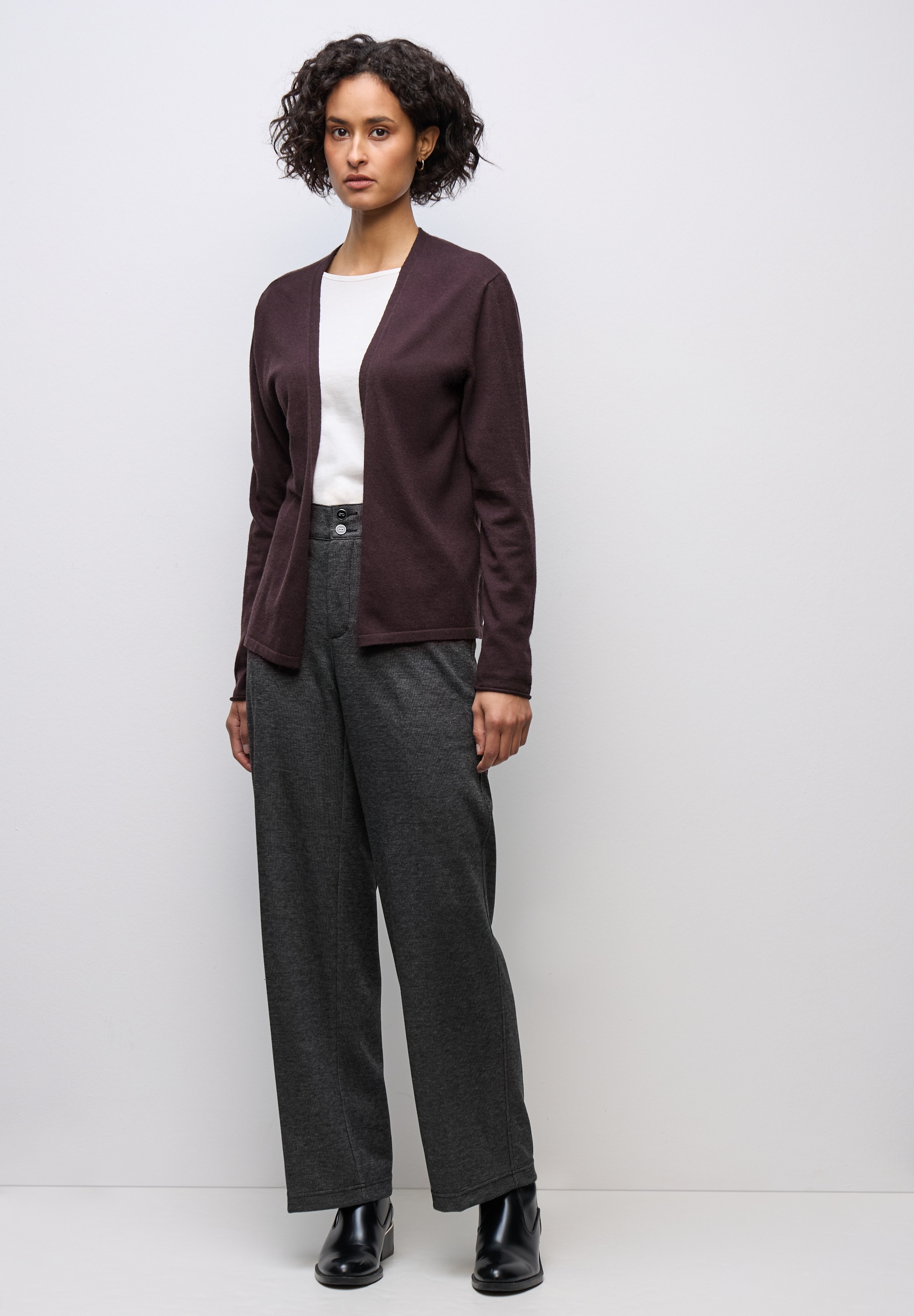 STREET ONE Strickjacke aus softem Materialmix