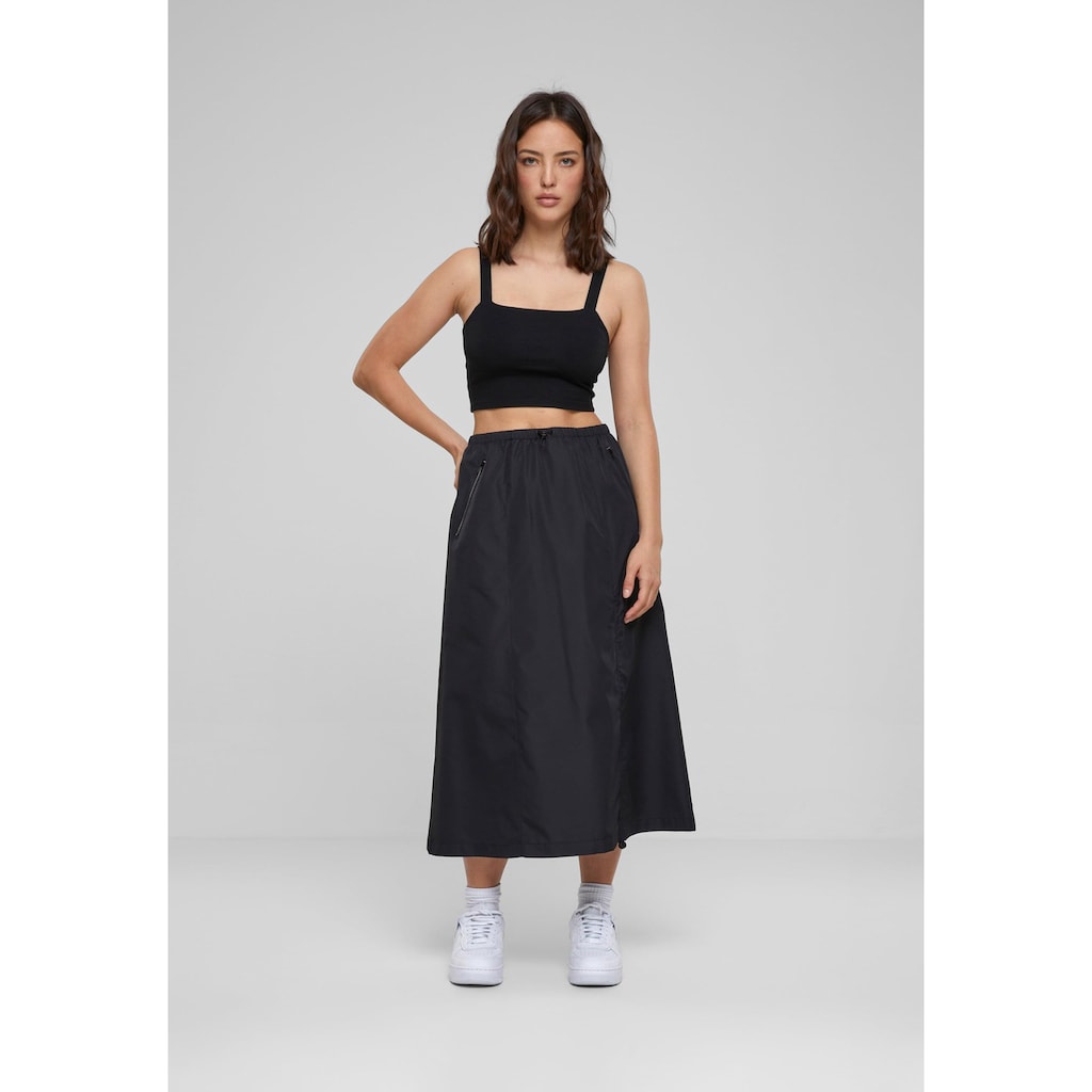 URBAN CLASSICS Sommerrock »Urban Classics Damen Ladies Ripstop Parachute Midi Skirt«, (1 tlg.)