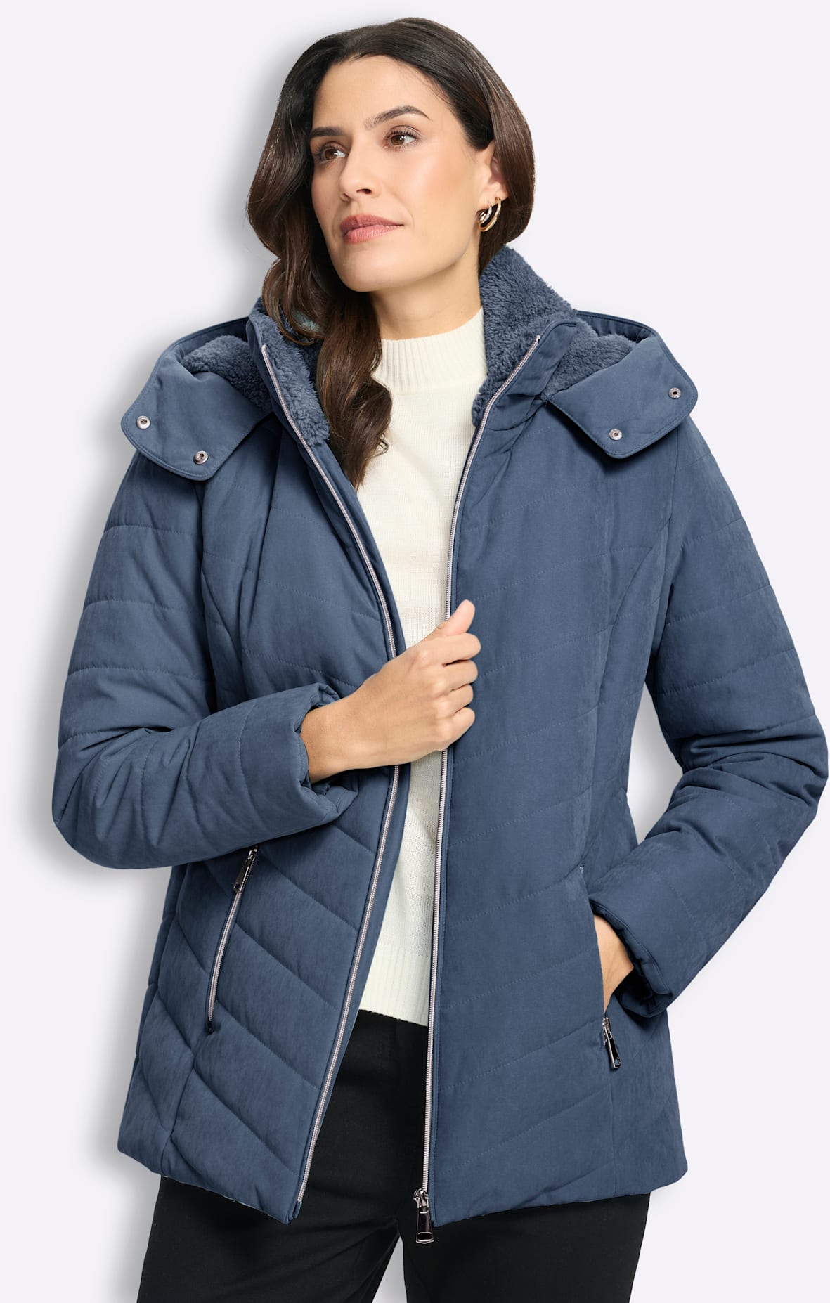 Inspirationen Steppjacke mit Kapuze