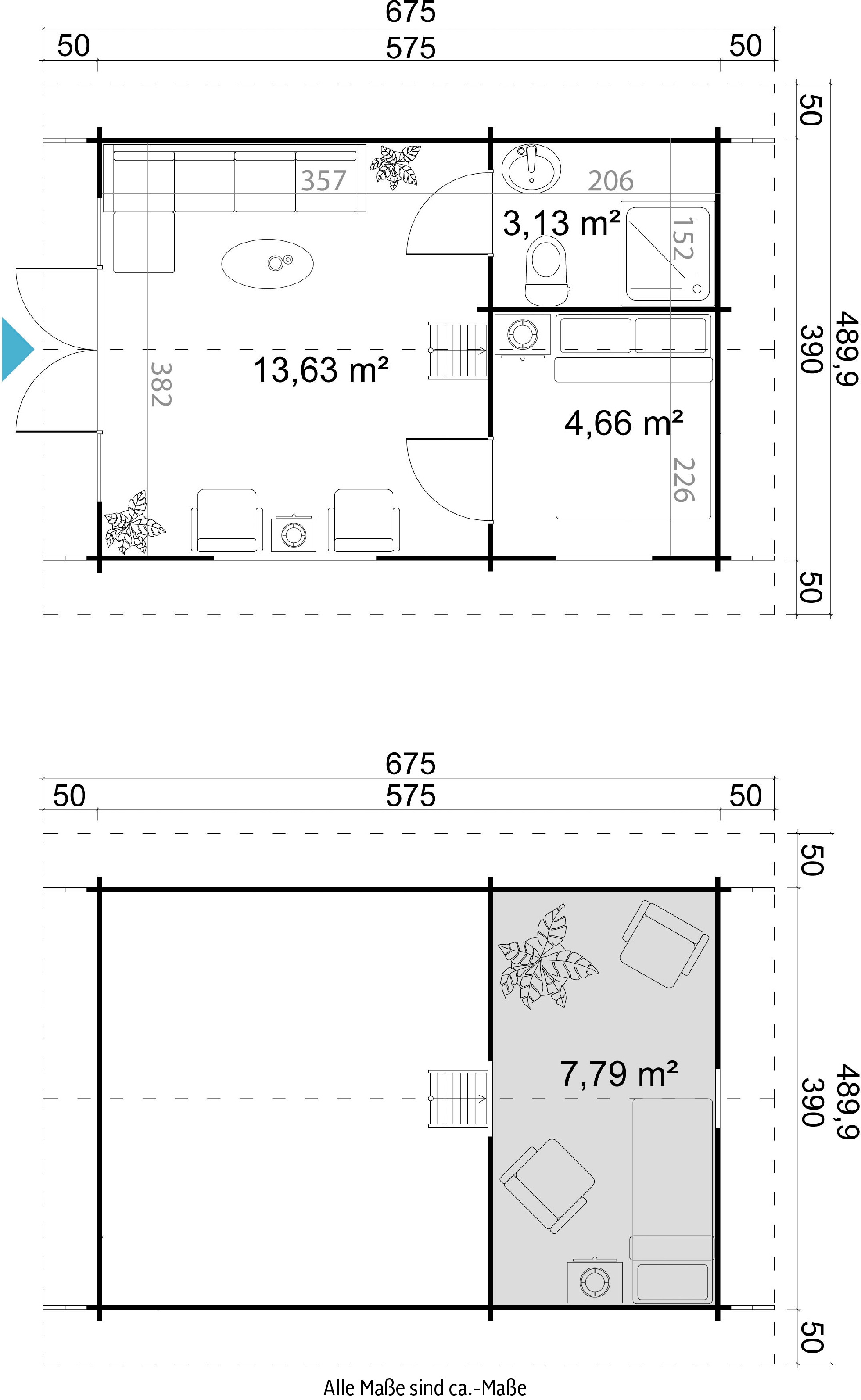 LASITA MAJA Gartenhaus »CAROLINE«, (Set, inkl. Fußbodenbretter zum Verlegen)