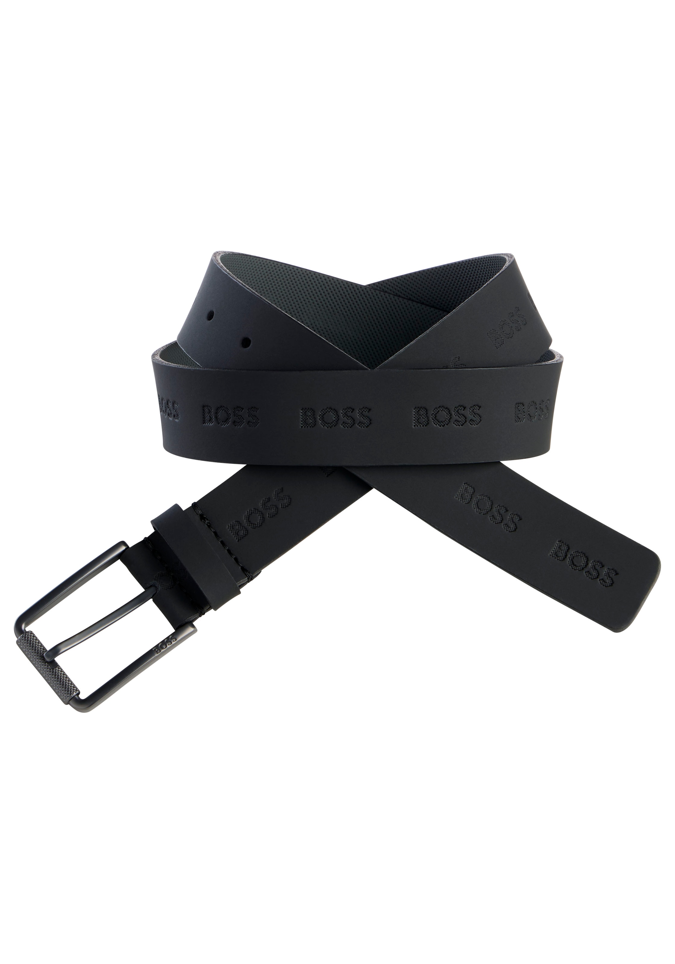BOSS GREEN Ledergürtel "Tintin-AO-BOSS Sz35" mit tonaler Logoprägung