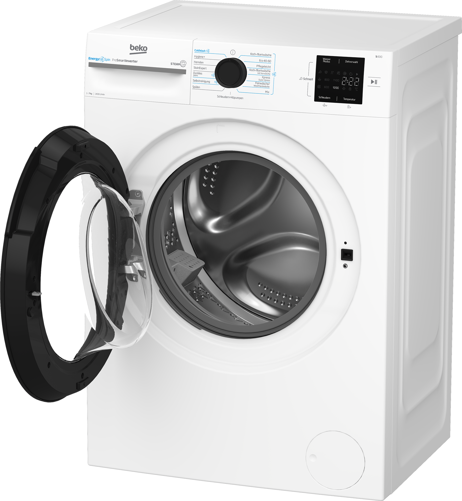 BEKO Waschmaschine »BM3WFU3741X«, 7 kg, 1400 U/min, Waschen mit EnergySpin: Bis zu 35 % Energie sparen – nicht nur in Eco