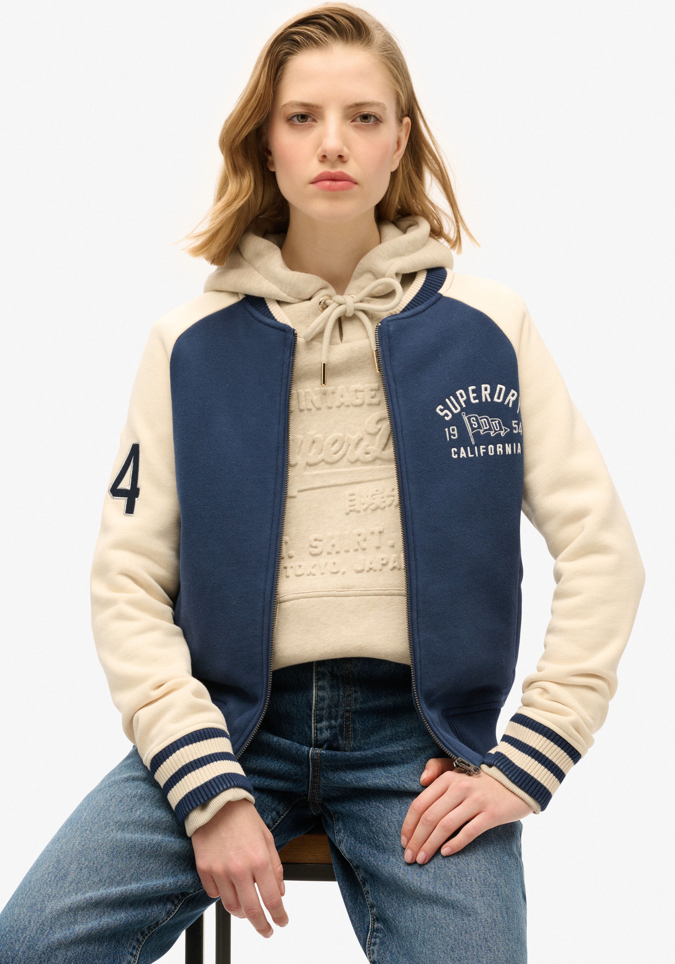 Superdry Sportinis megztinis su gobtuvu »EMBOSS...