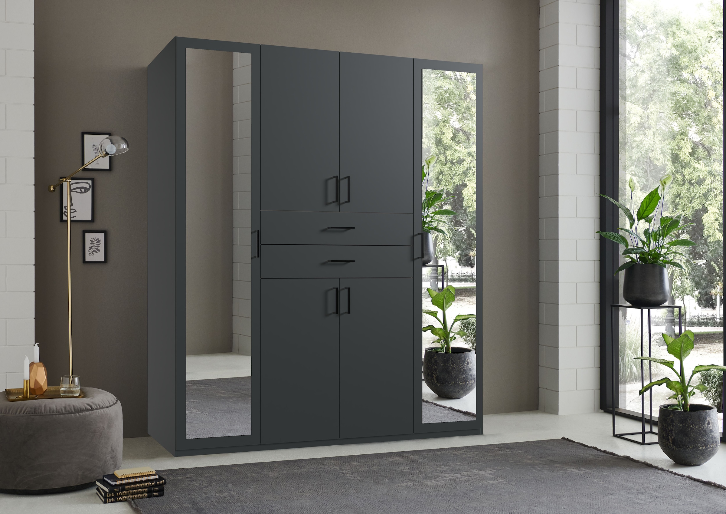 Wimex Kleiderschrank "Diver Drehtürenschrank mit Spiegel, 180, 225 o. 270cm günstig online kaufen