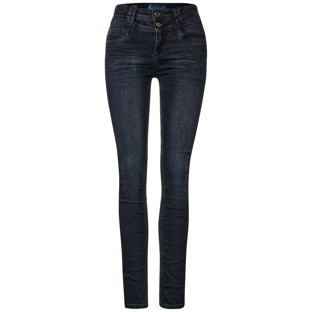 STREET ONE Slim-fit-Jeans, in dunkler Waschung