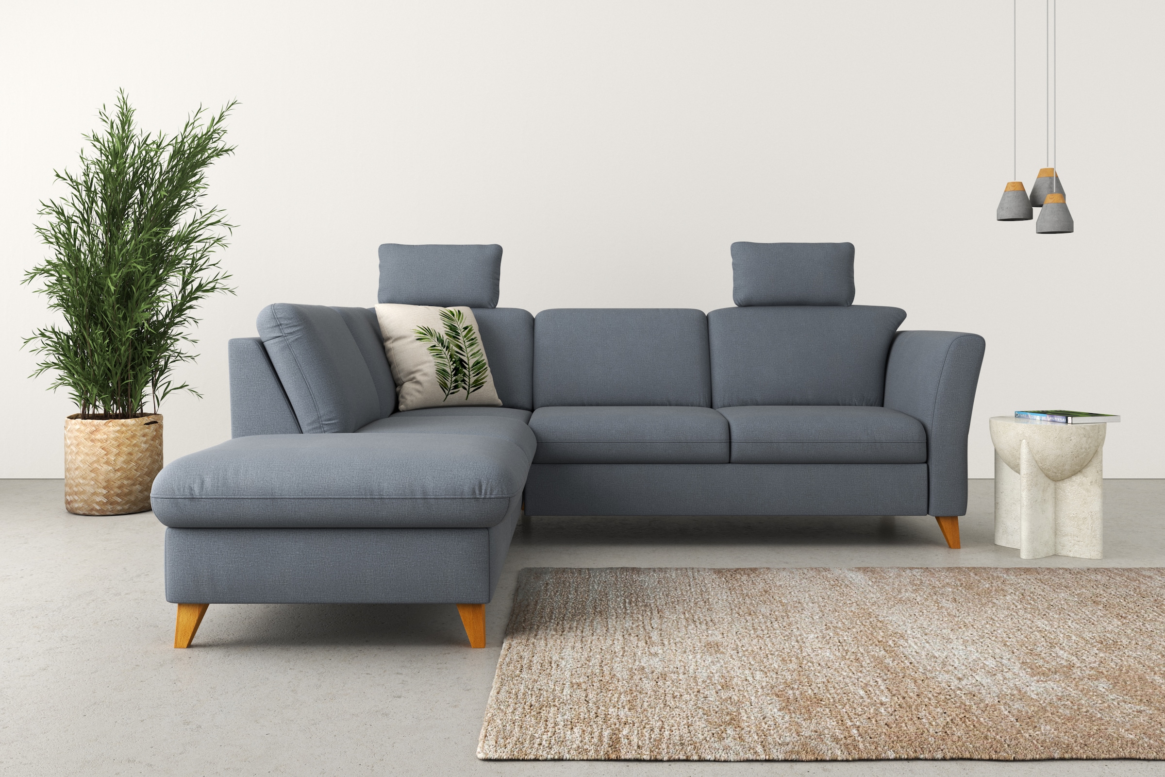 Home affaire Ecksofa »Trelleborg L-Form«, Federkern-Polsterung, wahlweise mit Bettfunktion und Stauraum