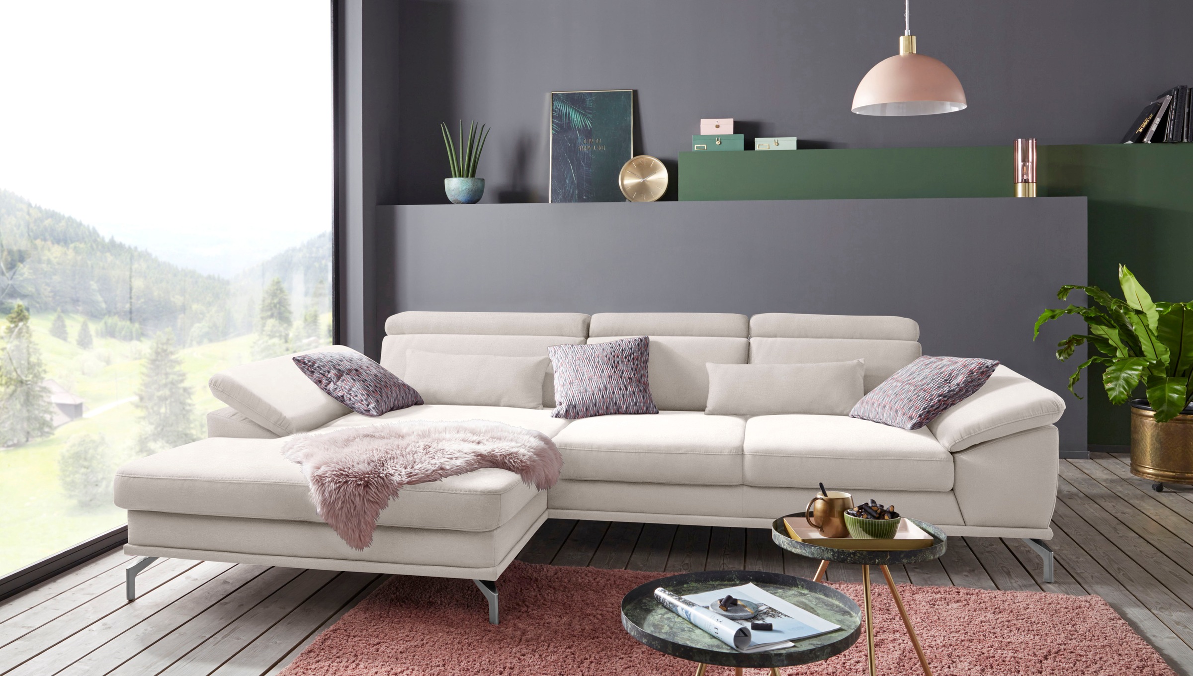 sit&more Ecksofa »Scorpio L-Form«, inklusive Sitztiefenverstellung, wahlweise mit Kopfverstellung