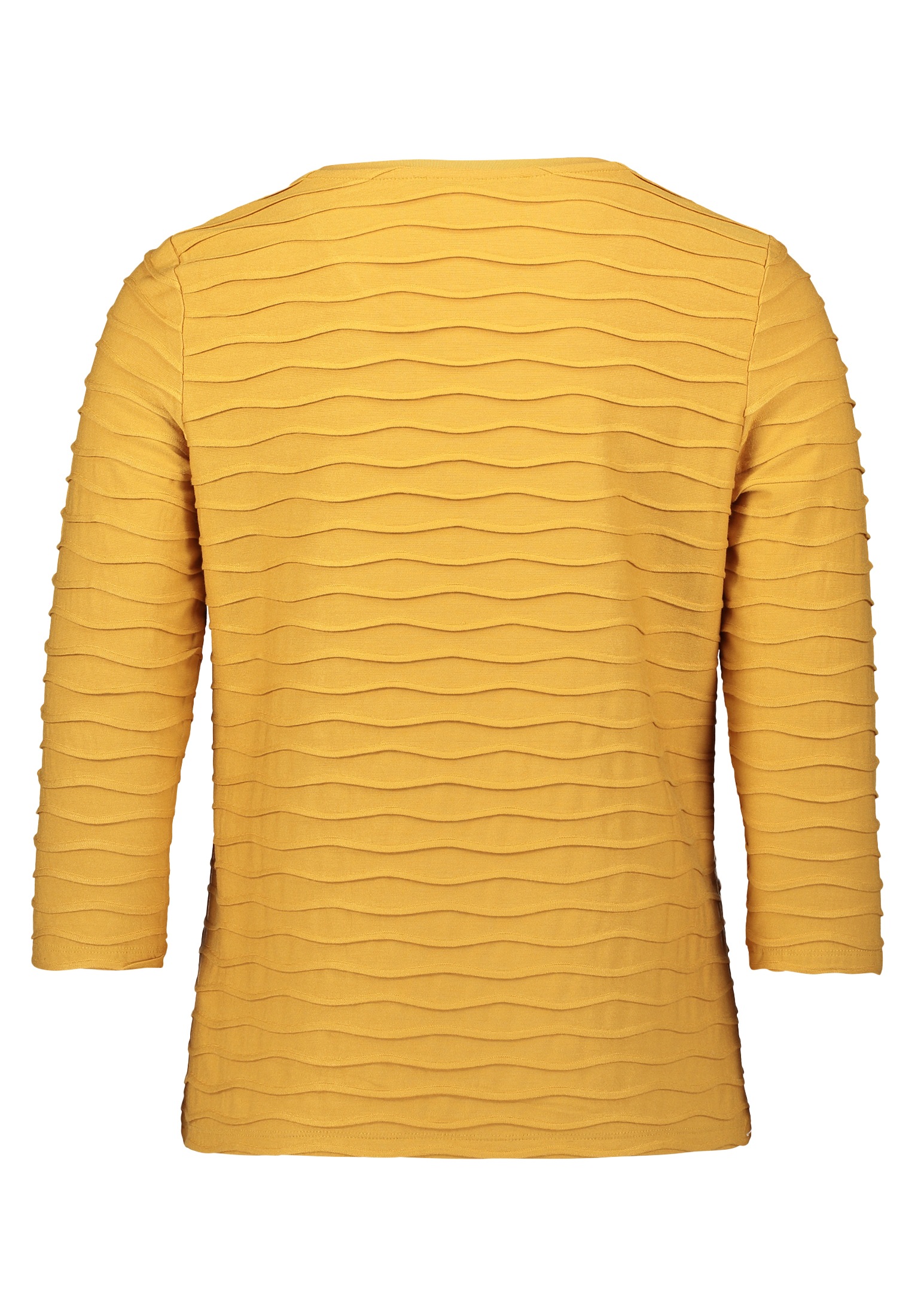 3/4-Arm-Shirt BETTY BARCLAY "Damen mit Wellenstruktur", Damen, Gr. 36, gold, Jersey, Obermaterial: 97% Viskose, 3% Elasthan, Basic, tailliert normal, Rundhals, Shirts 3/4-Arm-Shirt 2