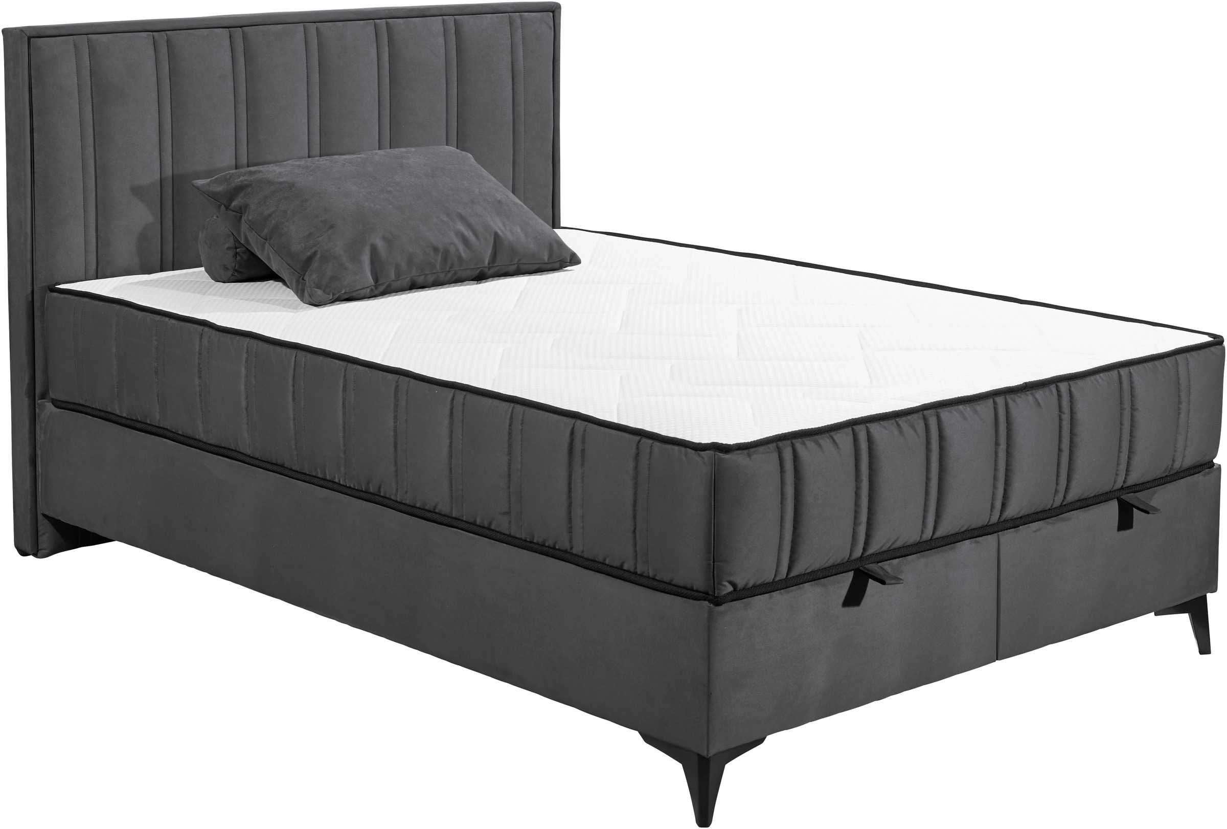 ED EXCITING DESIGN Boxbett »Monroe inkl. Bettkasten, erhältlich in den Breiten 120cm & 140cm«, Duo-Matratze - feste Seite mit Kokosmatte