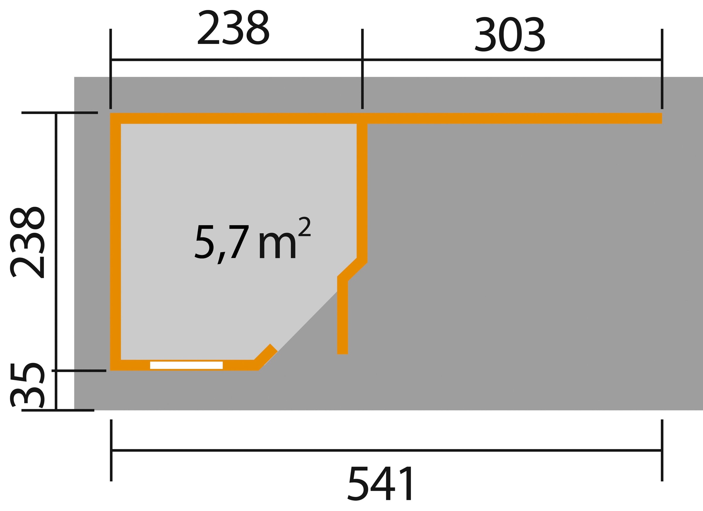 weka Gartenhaus »Designhaus 213B Gr.1«, (Set)