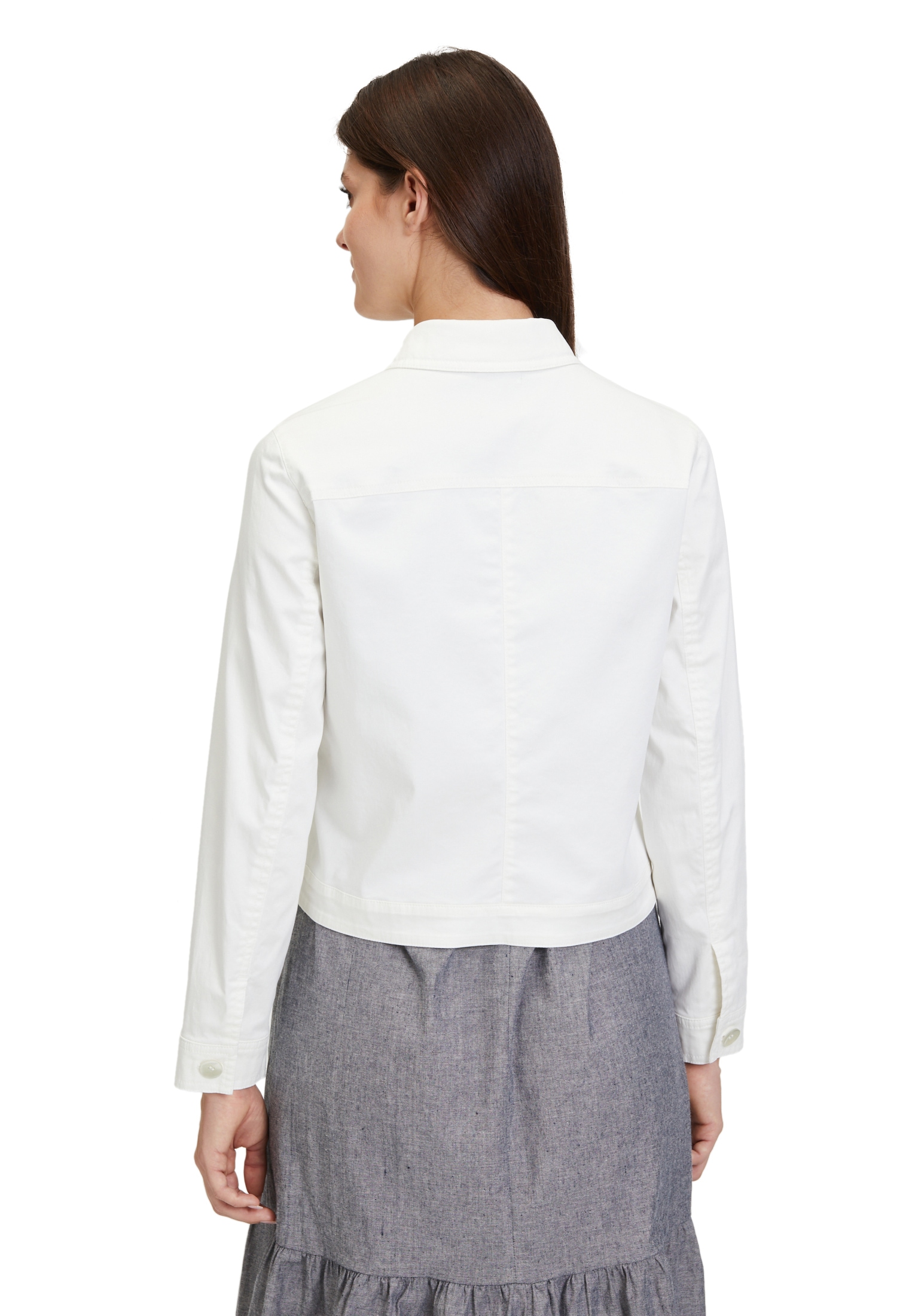 Betty&Co Jackenblazer »Betty & Co Jeansjacke mit Kragen«, Taschen