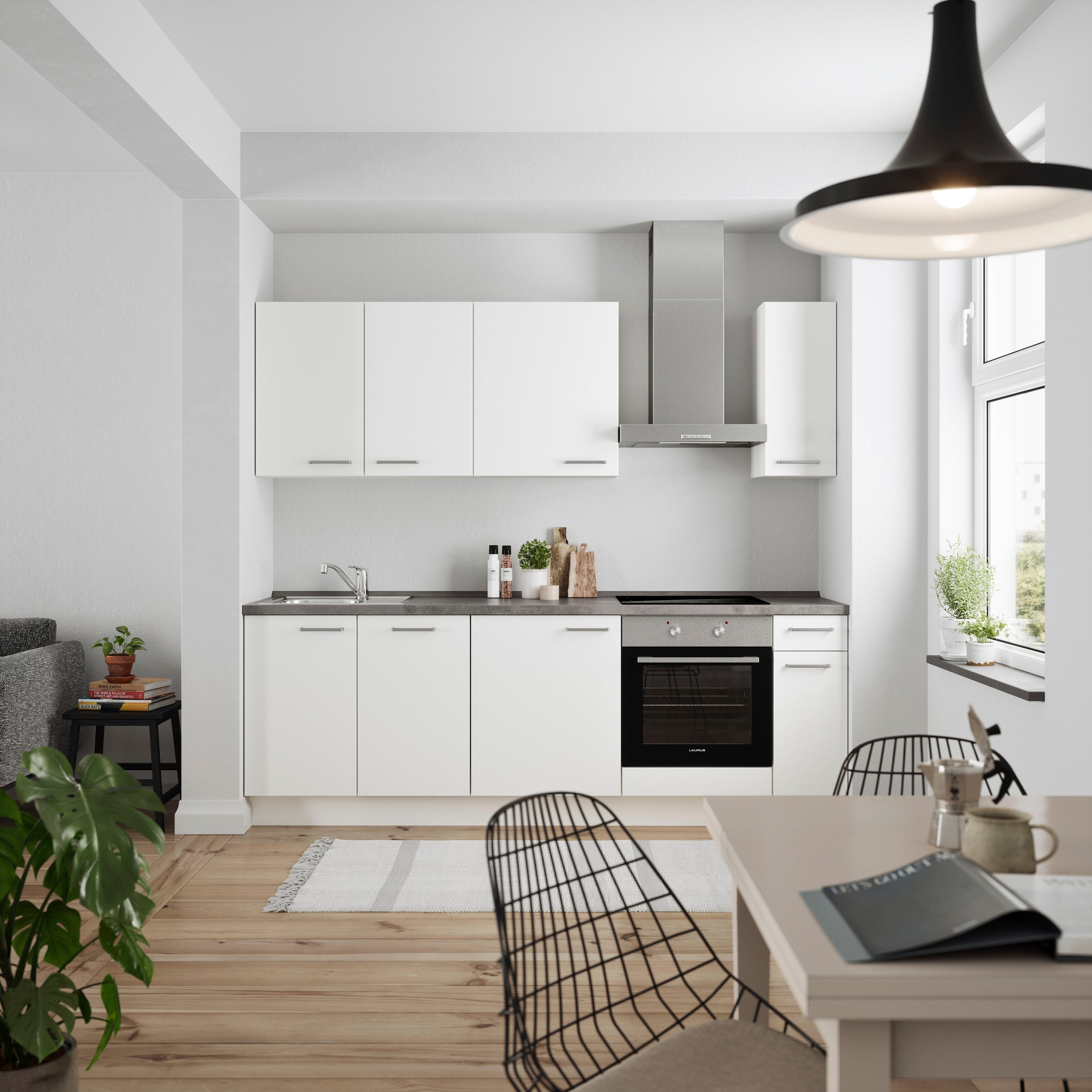 nobilia® Küchenzeile »"Touch I"«, vormontiert, Ausrichtung wählbar, Breite 240 cm, wahlw. mit E-Geräten