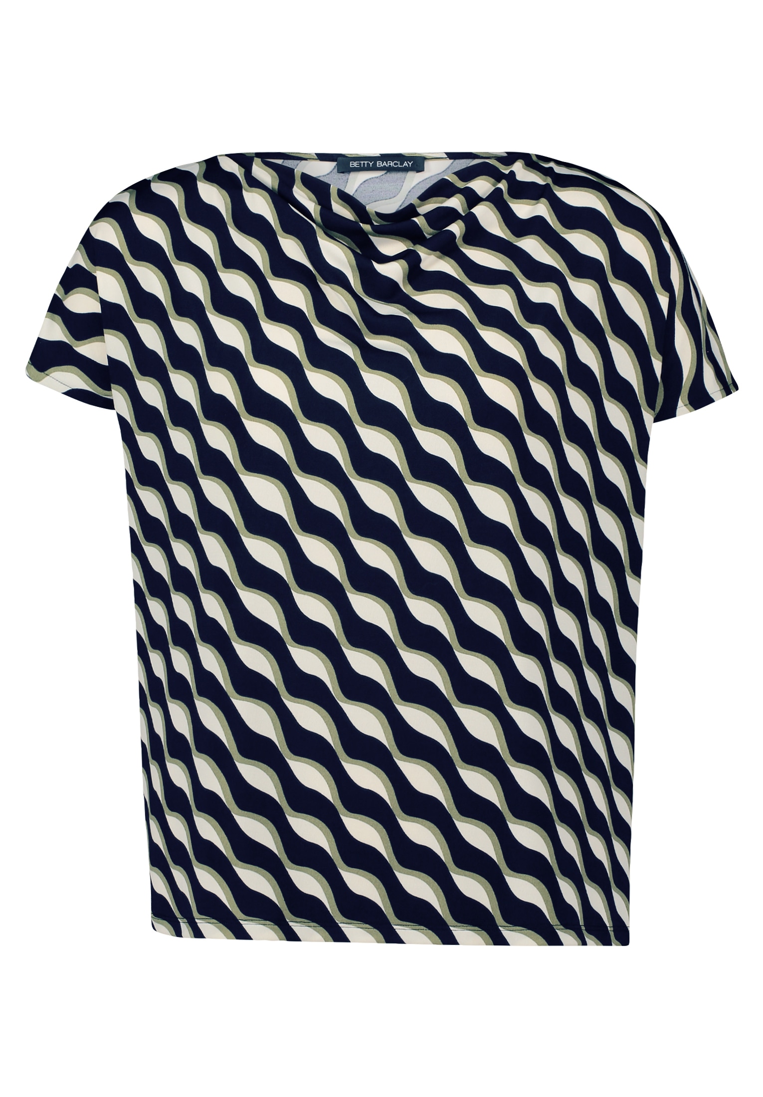 Betty Barclay Kurzarmshirt »Betty Barclay Printshirt mit Wasserfallausschnitt«, (1 tlg.)