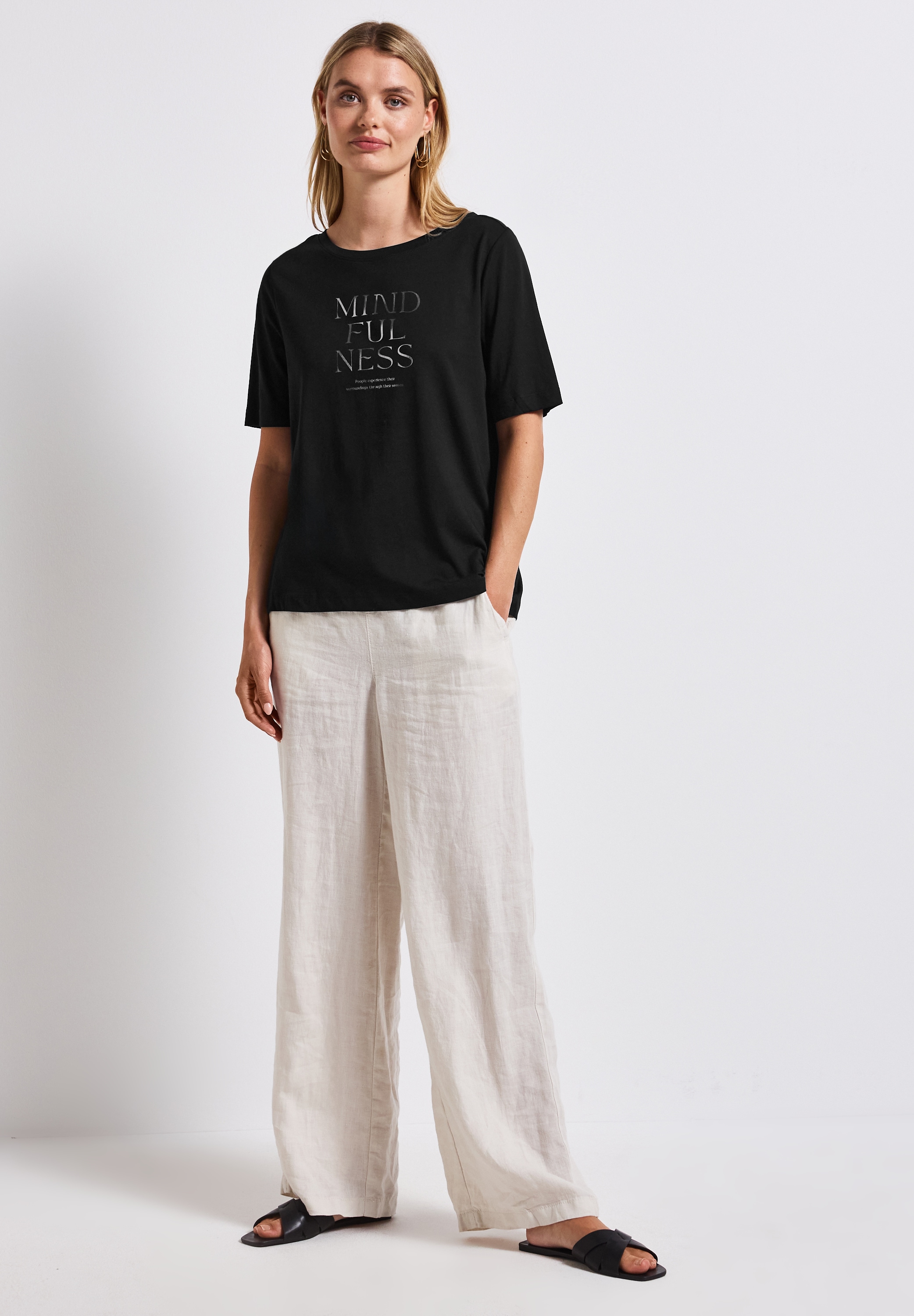 STREET ONE Print-Shirt, im soften Baumwoll-Mix