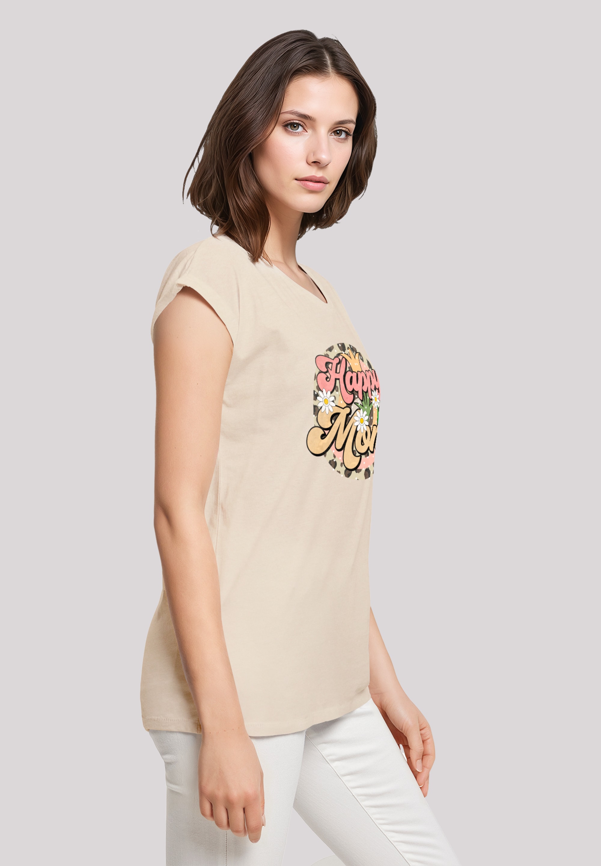 F4NT4STIC T-Shirt »Mothers Day Floral Design Happy Mom«, Premium Qualität