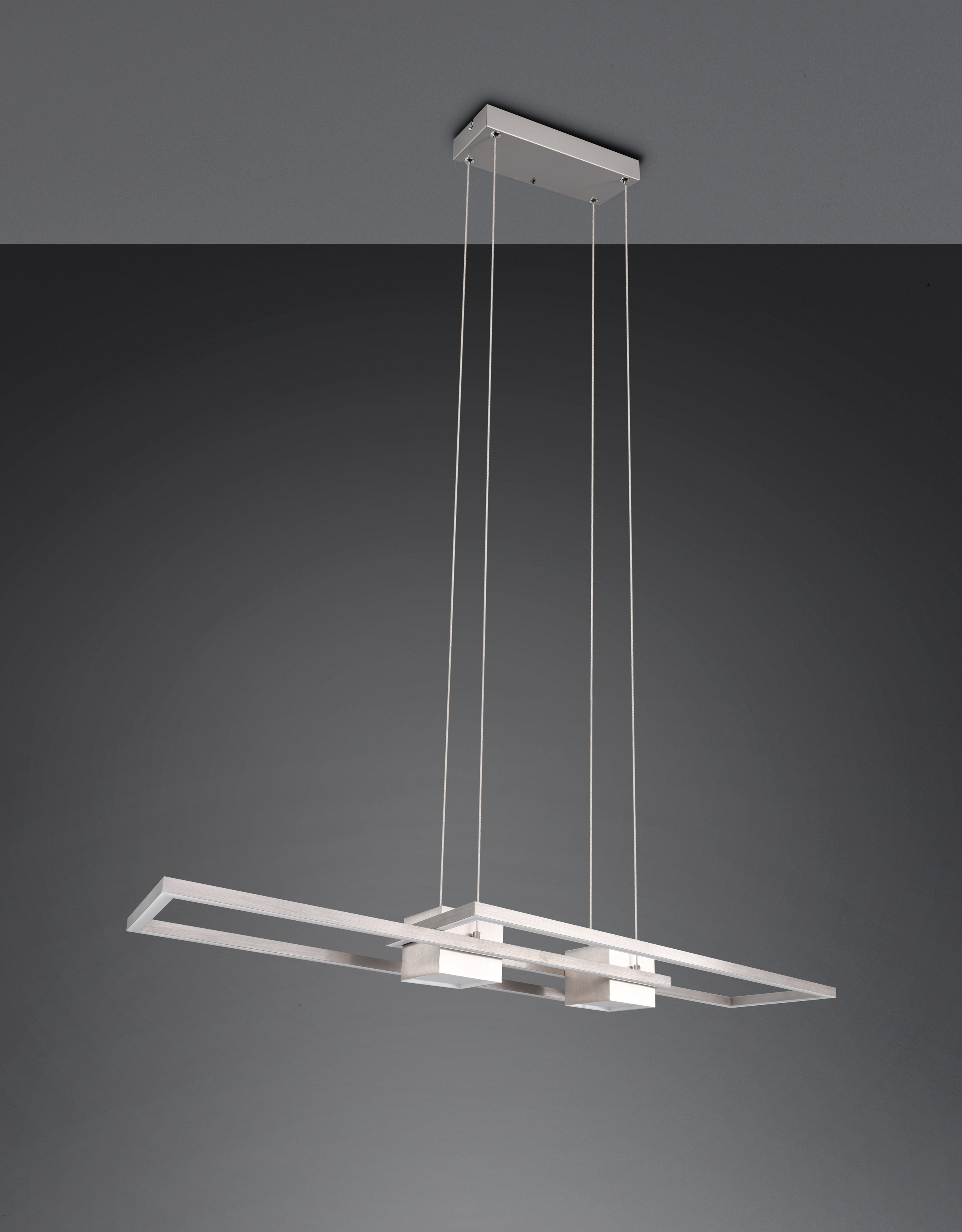 TRIO Leuchten LED Pendelleuchte »ALBANY, LED Hängelampe Wohnzimmer mit Fernbedienung, dimmbar, CCT«, 1 flammig, Leuchtmittel LED-Board | LED fest integriert, Lichtfarbe einstellbar, Memoryfunktion, Nachtlicht, up-and-down Licht