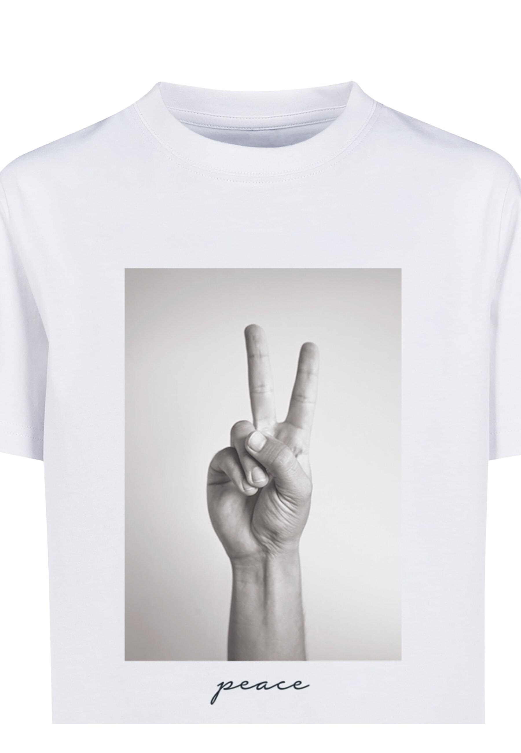MisterTee T-Shirt »MisterTee Herren Kids Peace Sign Tee«, (1 tlg.)