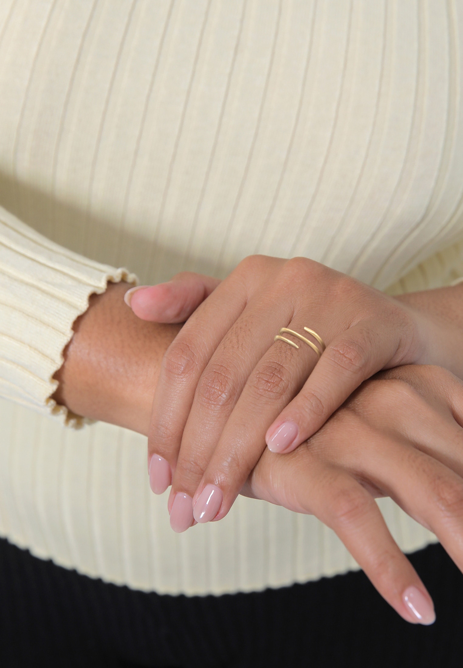 Elli Fingerring »Wickelring Twist Fein 925 Silber«