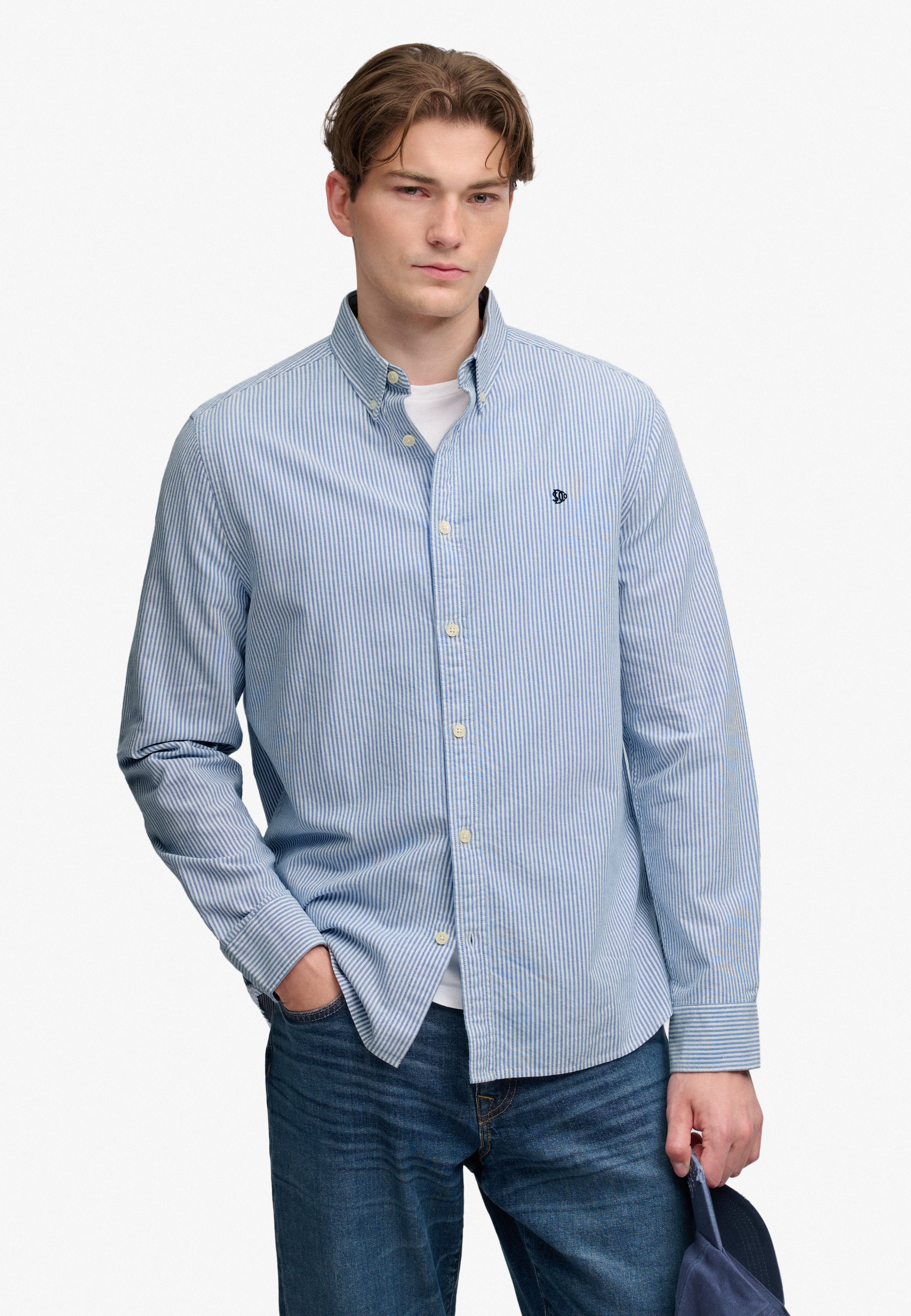 Superdry Langarmhemd "PREPPY OXFORD L/S SHIRT" Baumwolle, regular fit