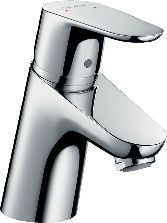 hansgrohe Waschtischarmatur "Focus", 7cm, mit Zugstangen-Ablaufgarnitur, chrom