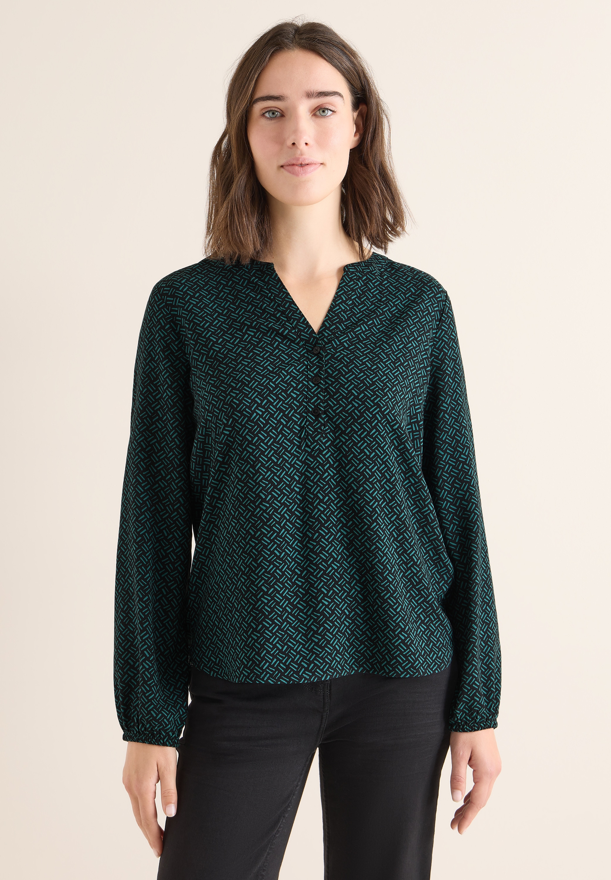 Cecil Langarmbluse mit grafischem Muster günstig online kaufen