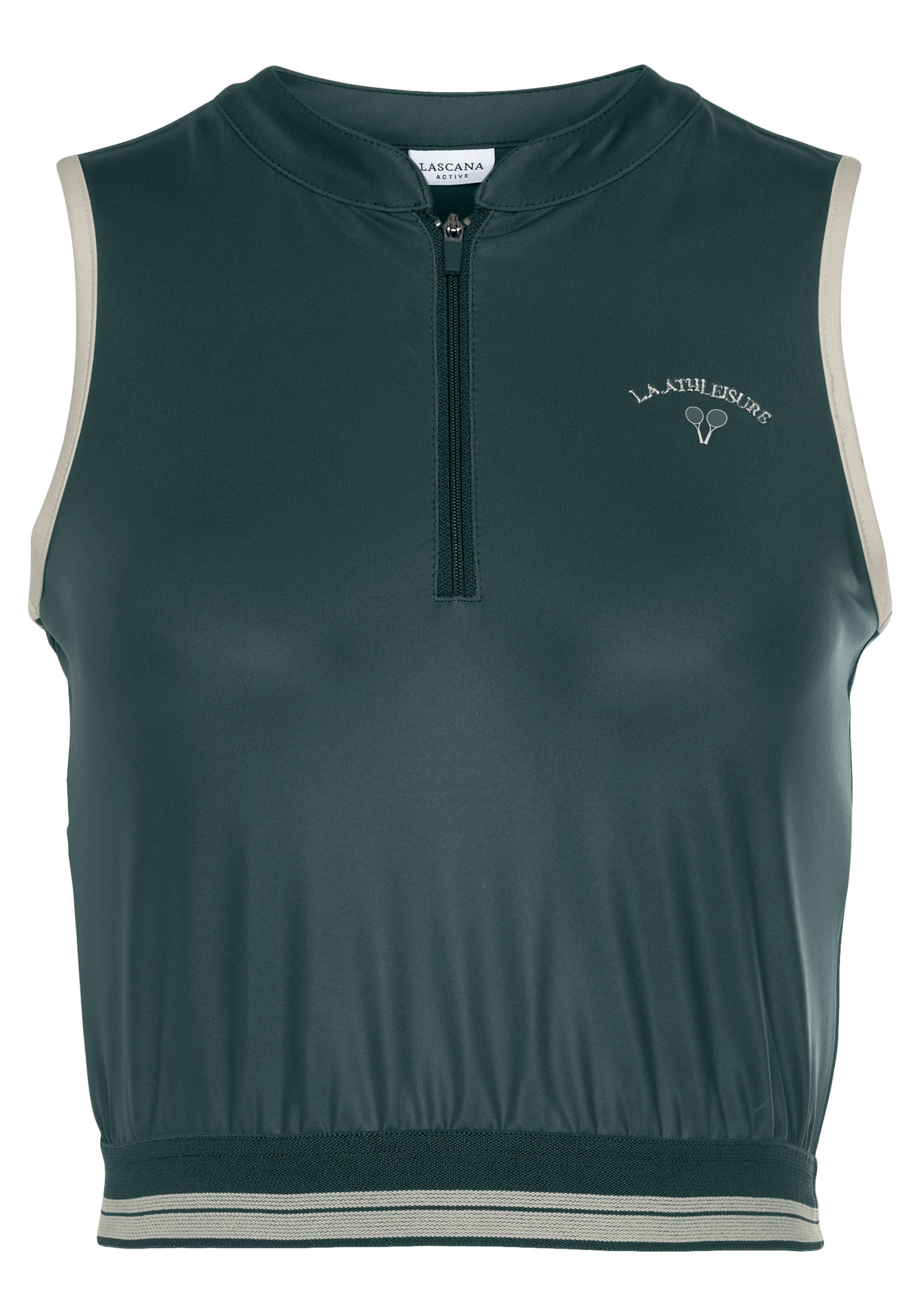 LASCANA ACTIVE Crop-Top "Tennis", Sporttop mit Reißverschluss günstig online kaufen